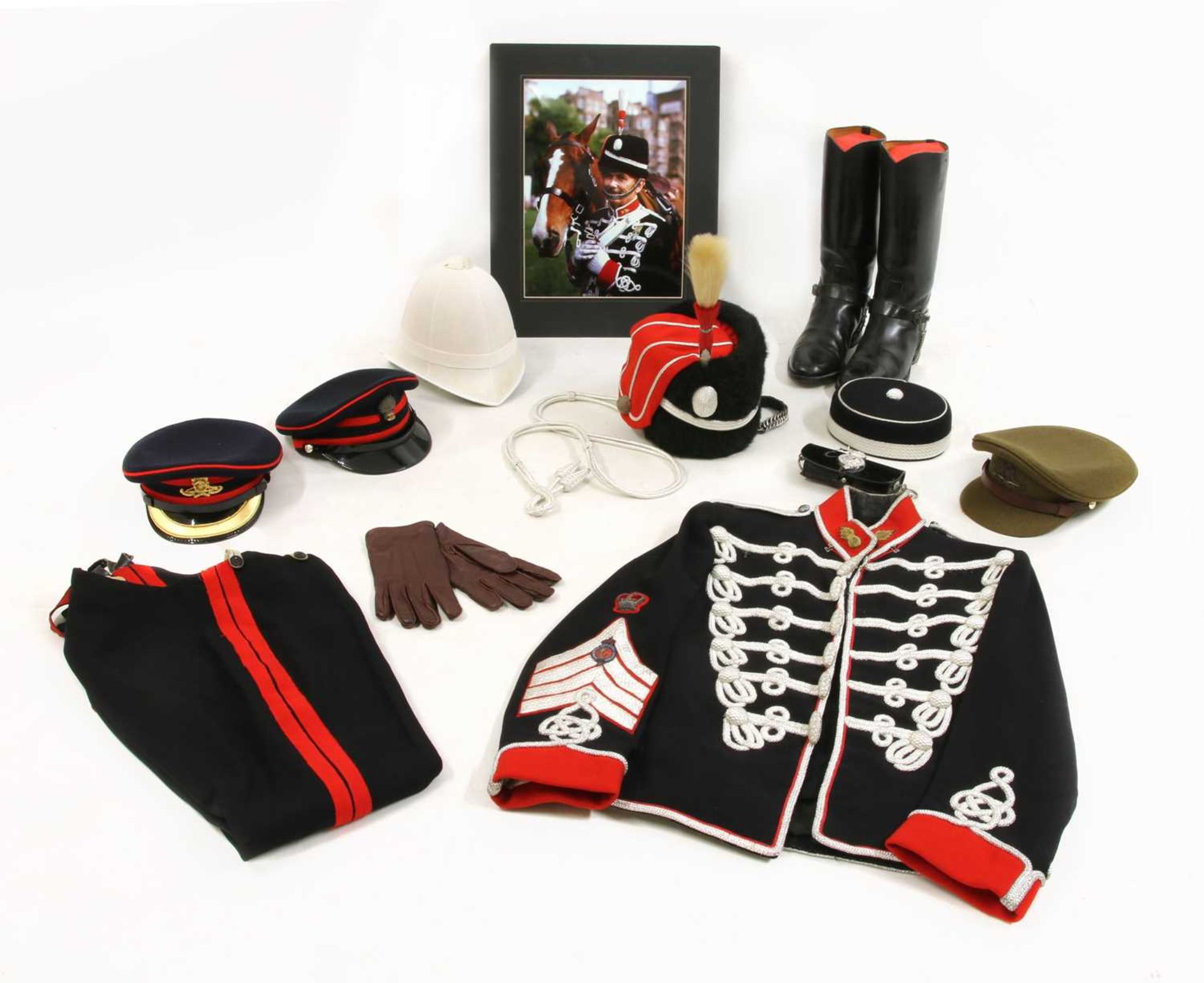 An officer's dress kit for the Light Cavalry, Honourable Artillery Company,