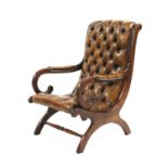 A William IV-style mahogany armchair,