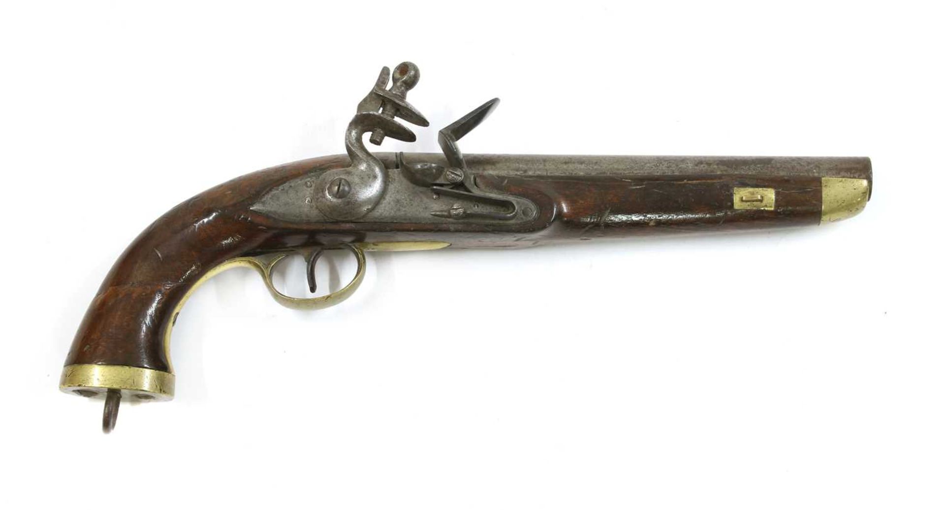 A Belgian flintlock sea service pistol,