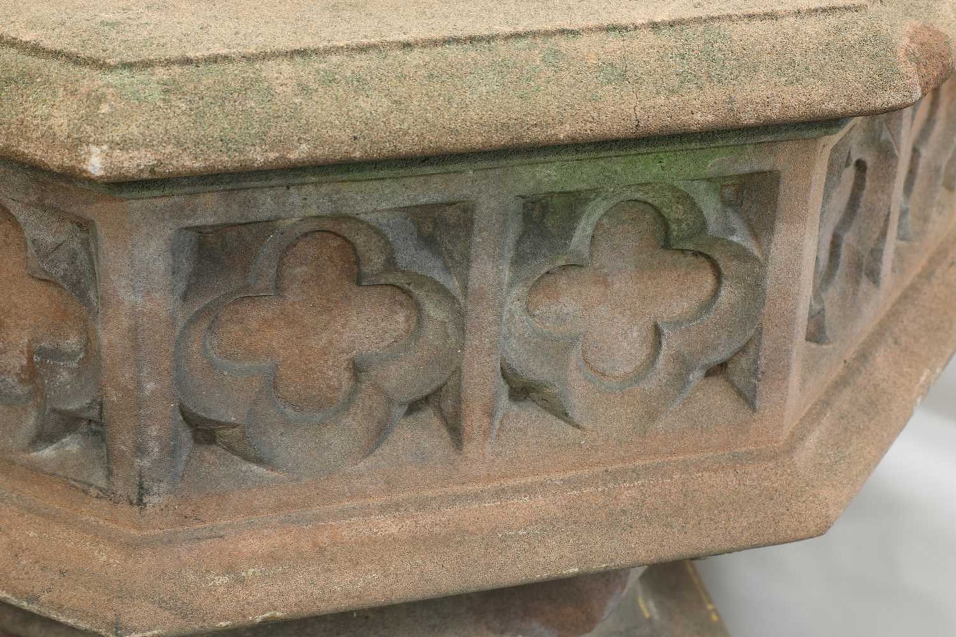 A pair of Indian sandstone octagonal planters, - Image 4 of 11