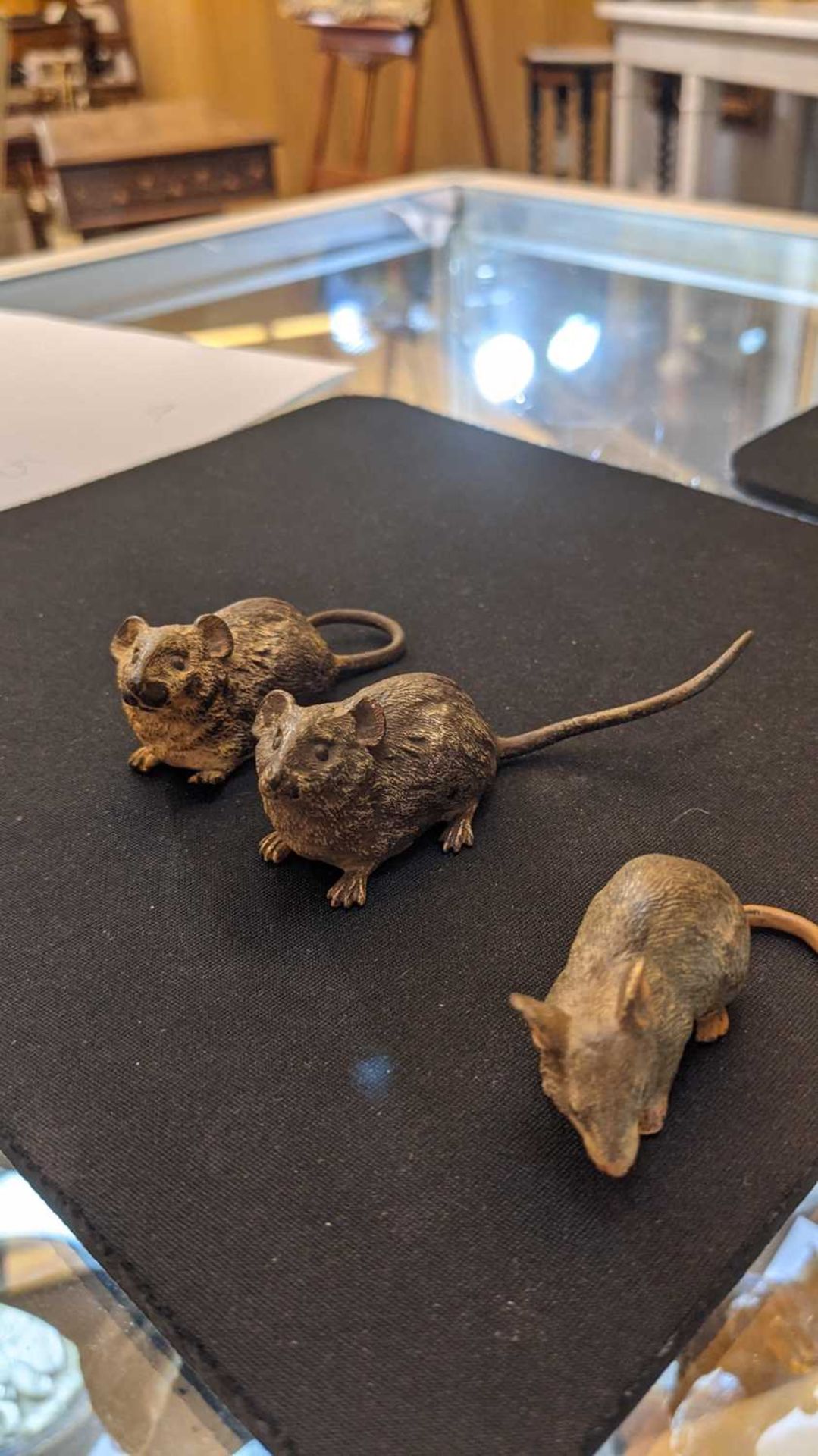 A collection of fourteen cold-painted bronze and lead mice and rats, - Image 7 of 13