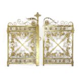 A pair of brass altar gates,