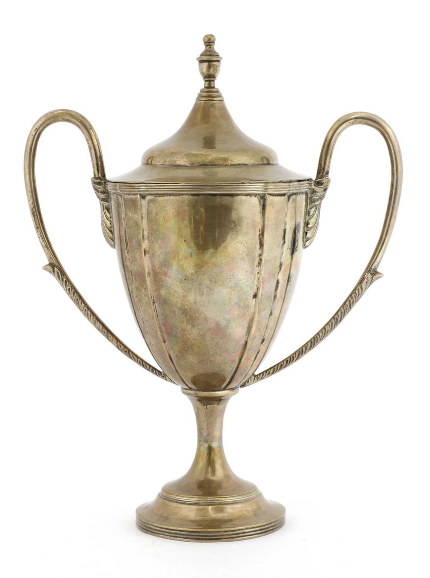 A Russian silver twin-handled lidded urn, - Image 2 of 4