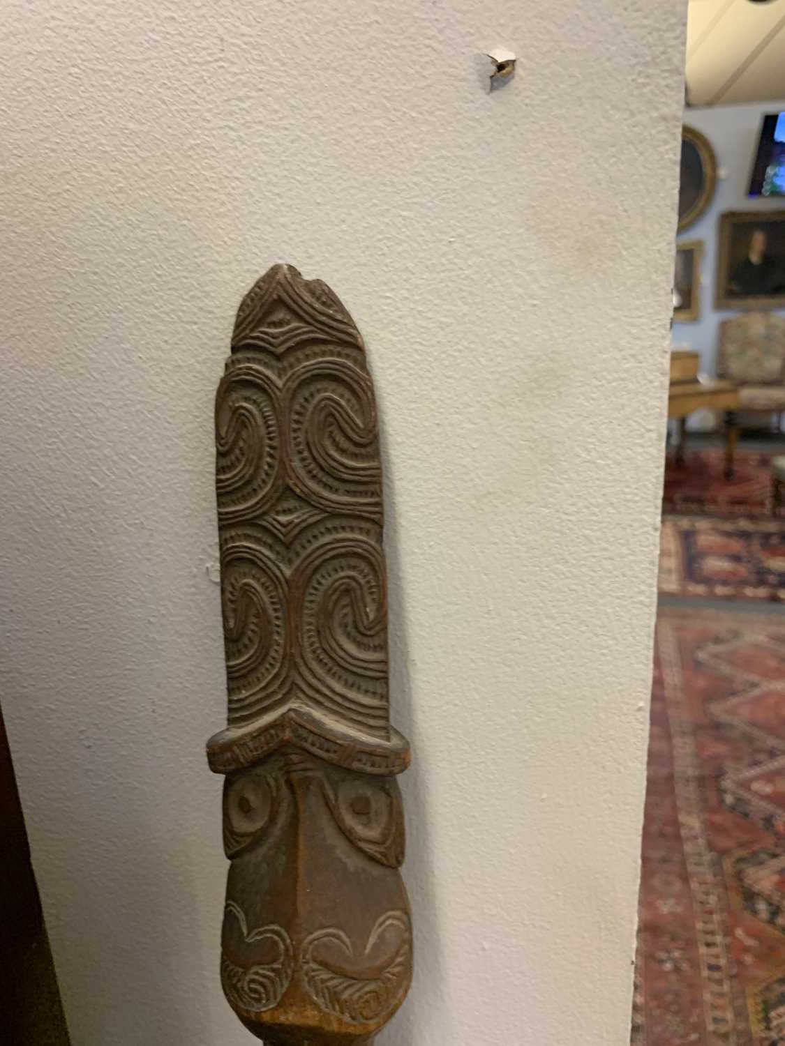 A Maori taiaha dance paddle, - Image 12 of 16