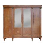 A French burr wood side cabinet,