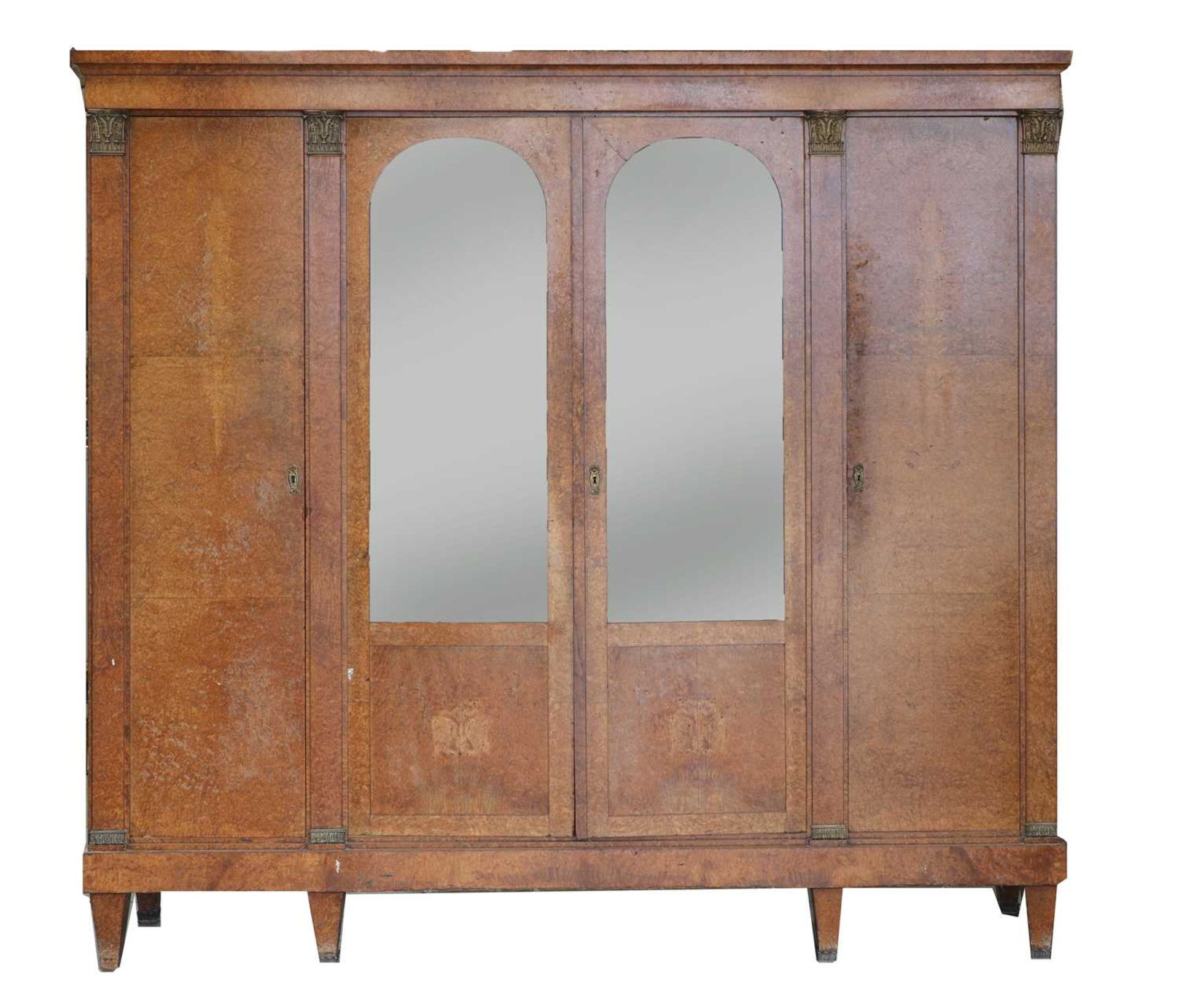 A French burr wood side cabinet,