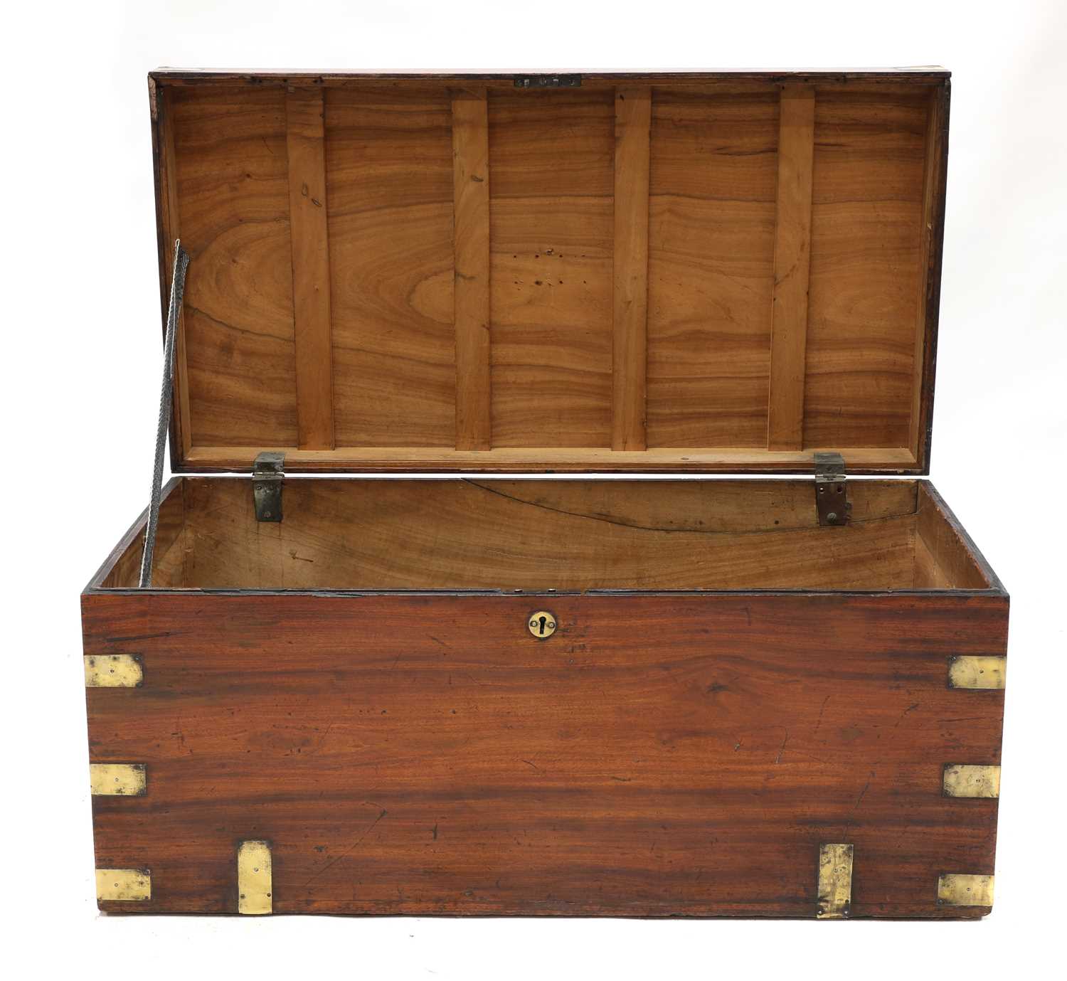 A brass bound camphor chest, - Image 3 of 8