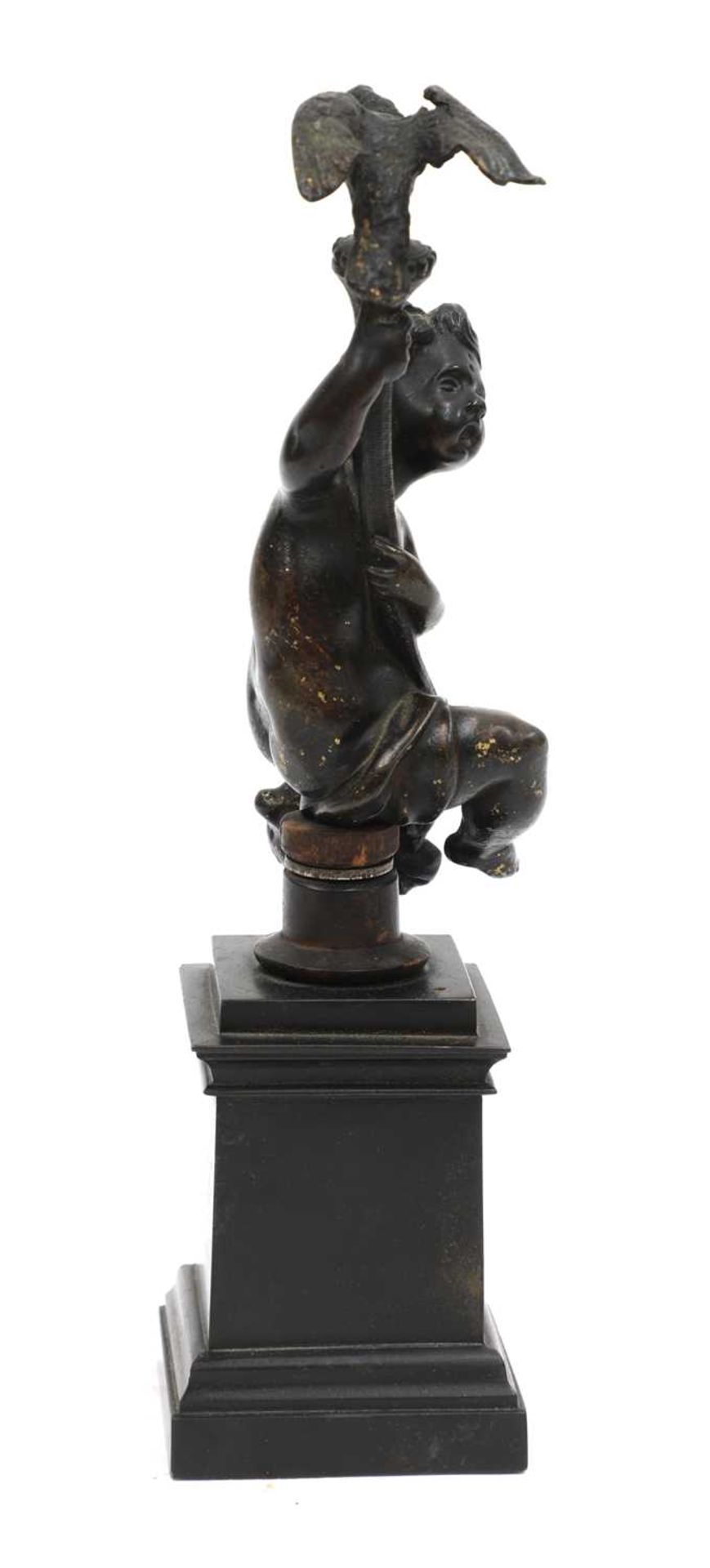 A French bronze figure of a putto, - Image 2 of 3