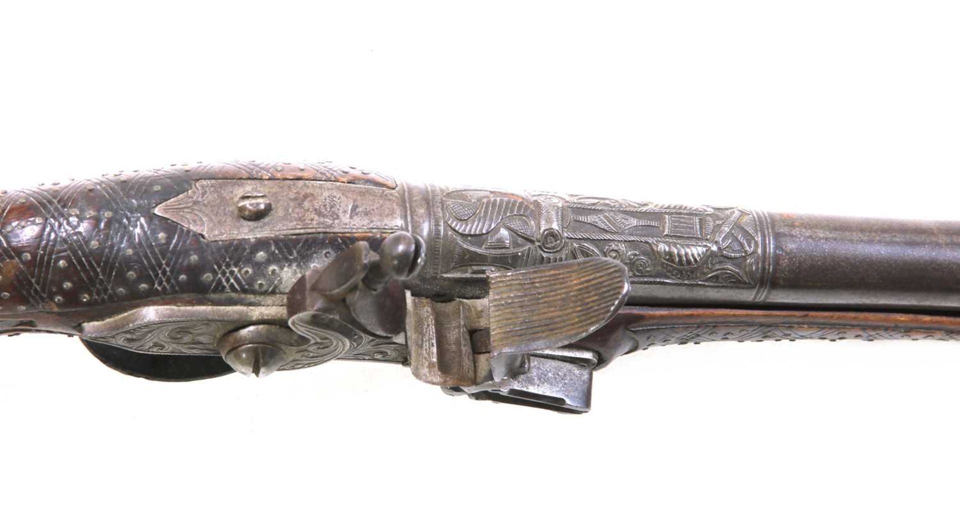 A French Colonial flintlock holster pistol, - Image 4 of 4