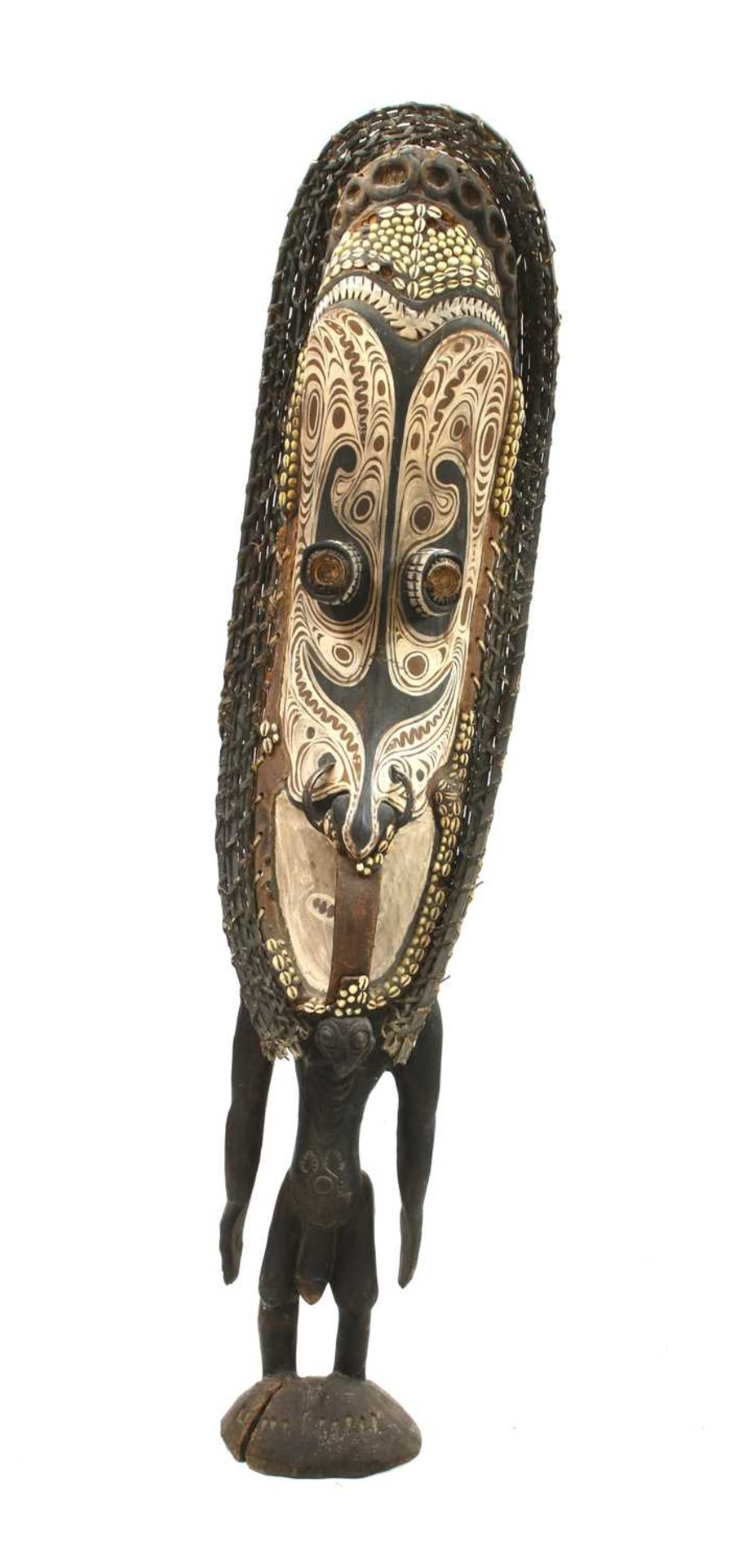 A Sepik River carved tribal ancestor figure,