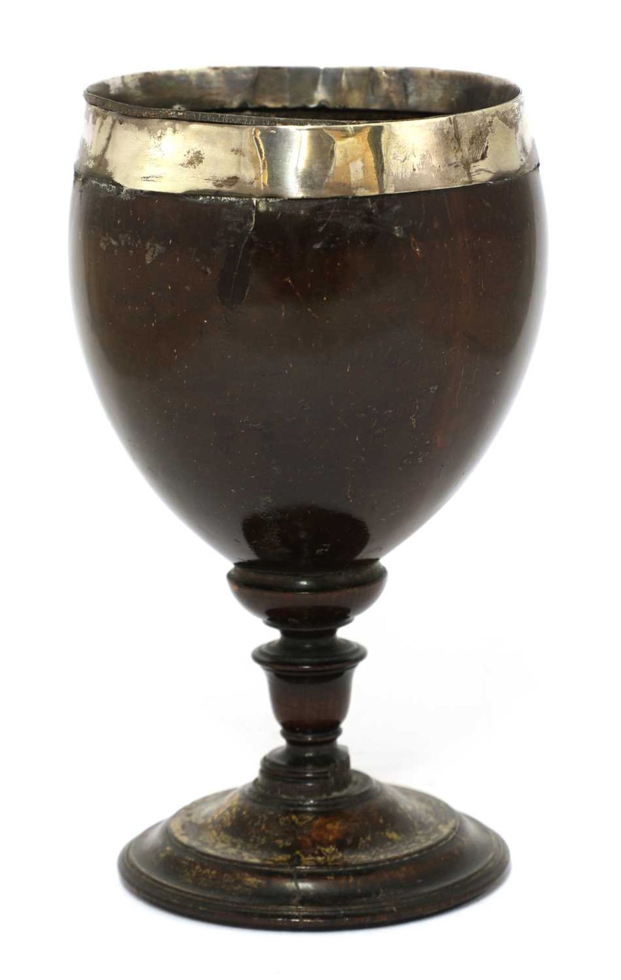 A George IV silver-mounted coconut cup, - Image 2 of 4