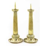 A pair of brass torches,