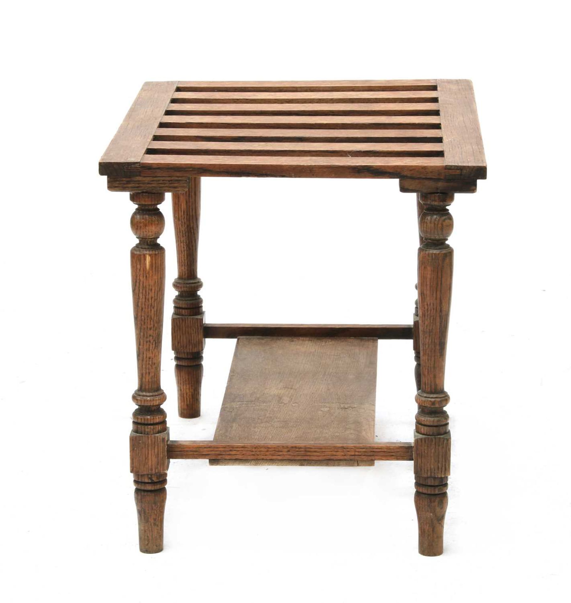 A country oak luggage stand, - Image 3 of 5