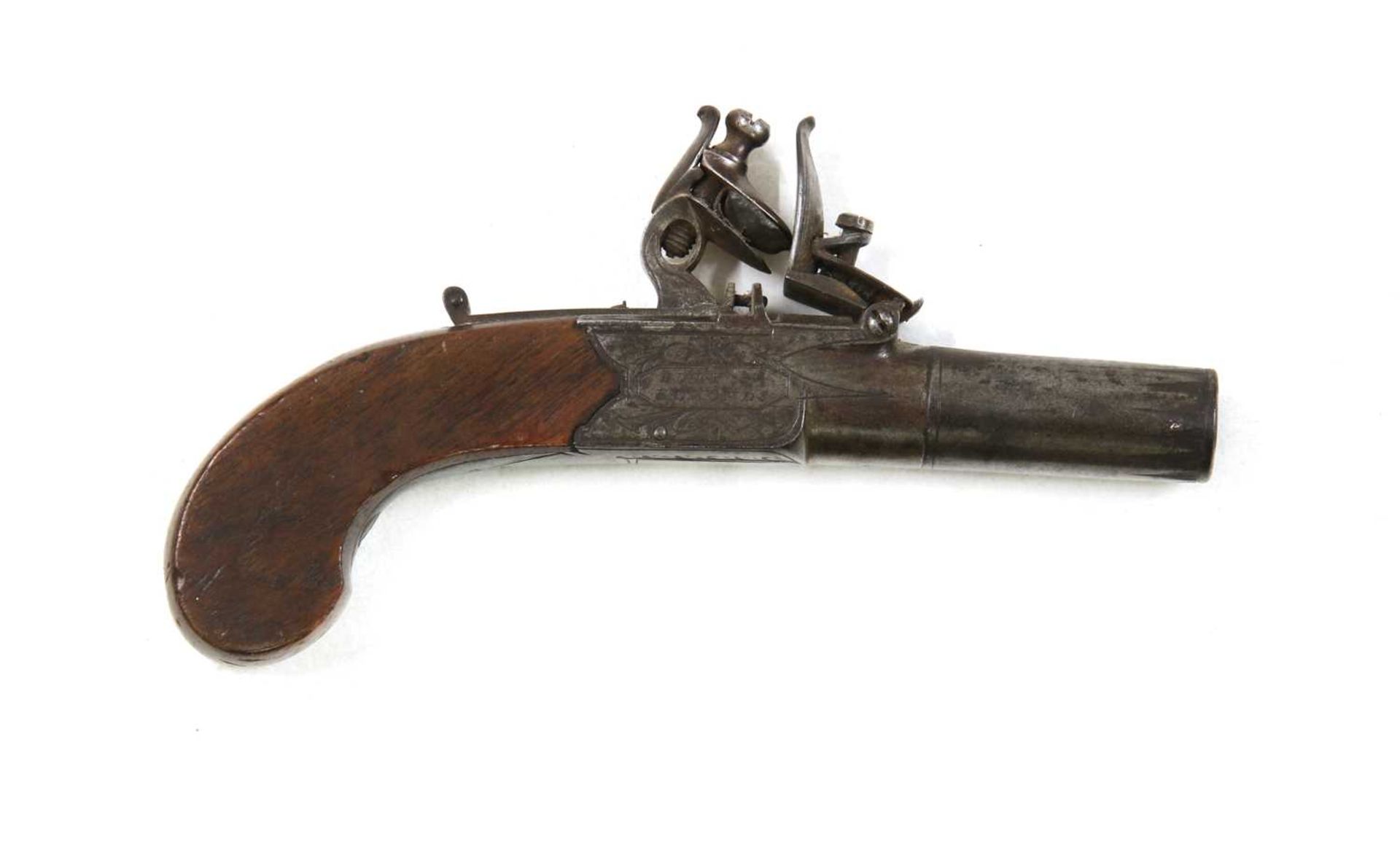 A flintlock cannon barrel pocket pistol, - Image 2 of 3