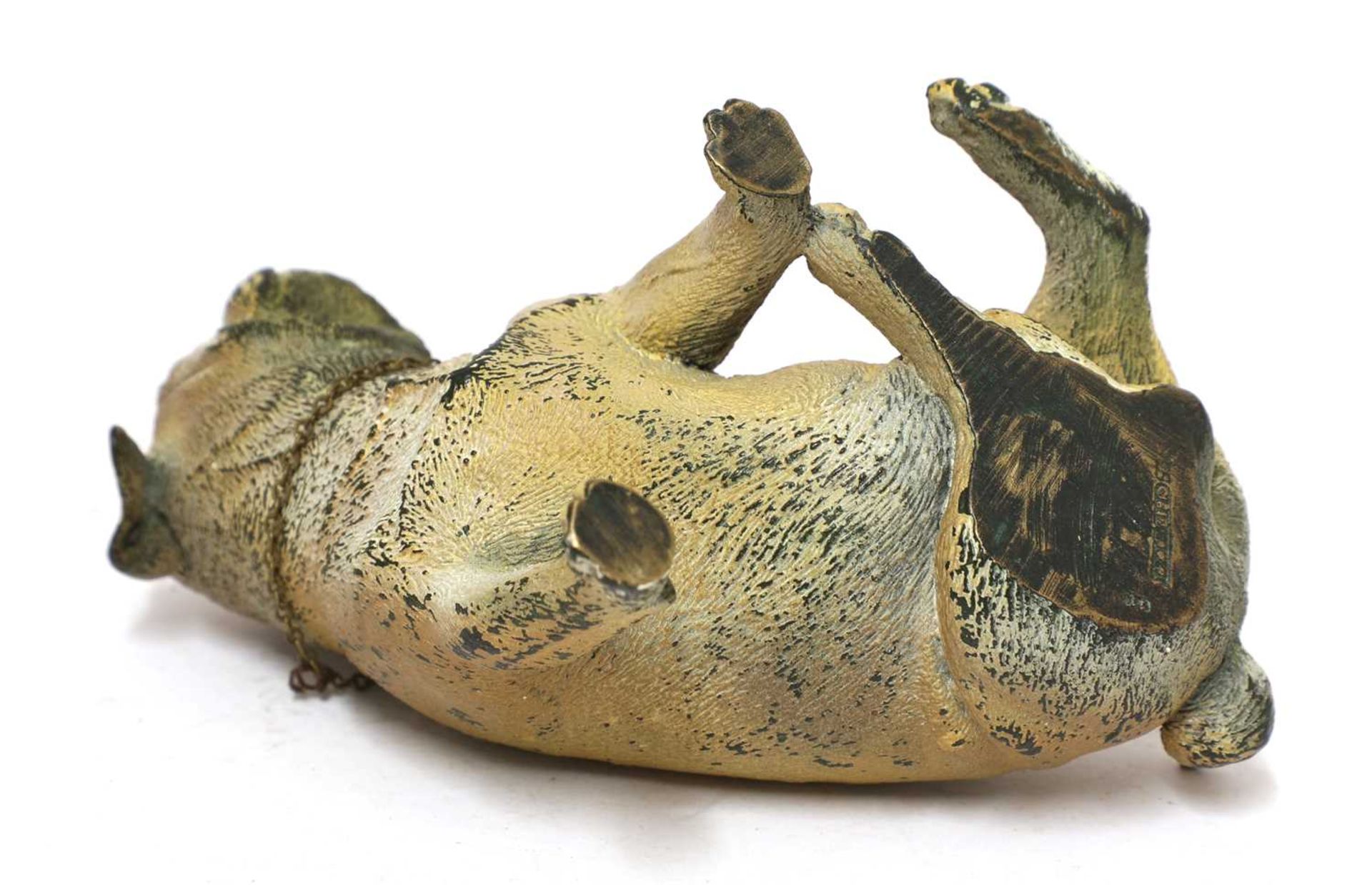 A cold-painted bronze pug, - Image 3 of 3