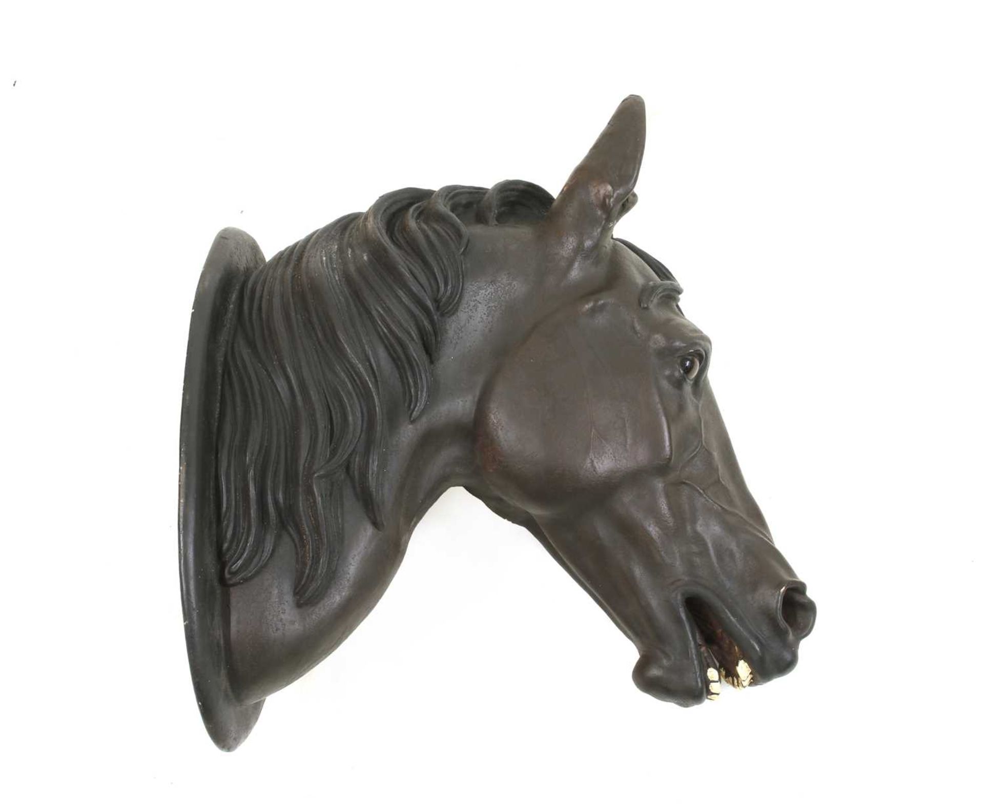 A terracotta horse's head trade sign, - Image 2 of 2