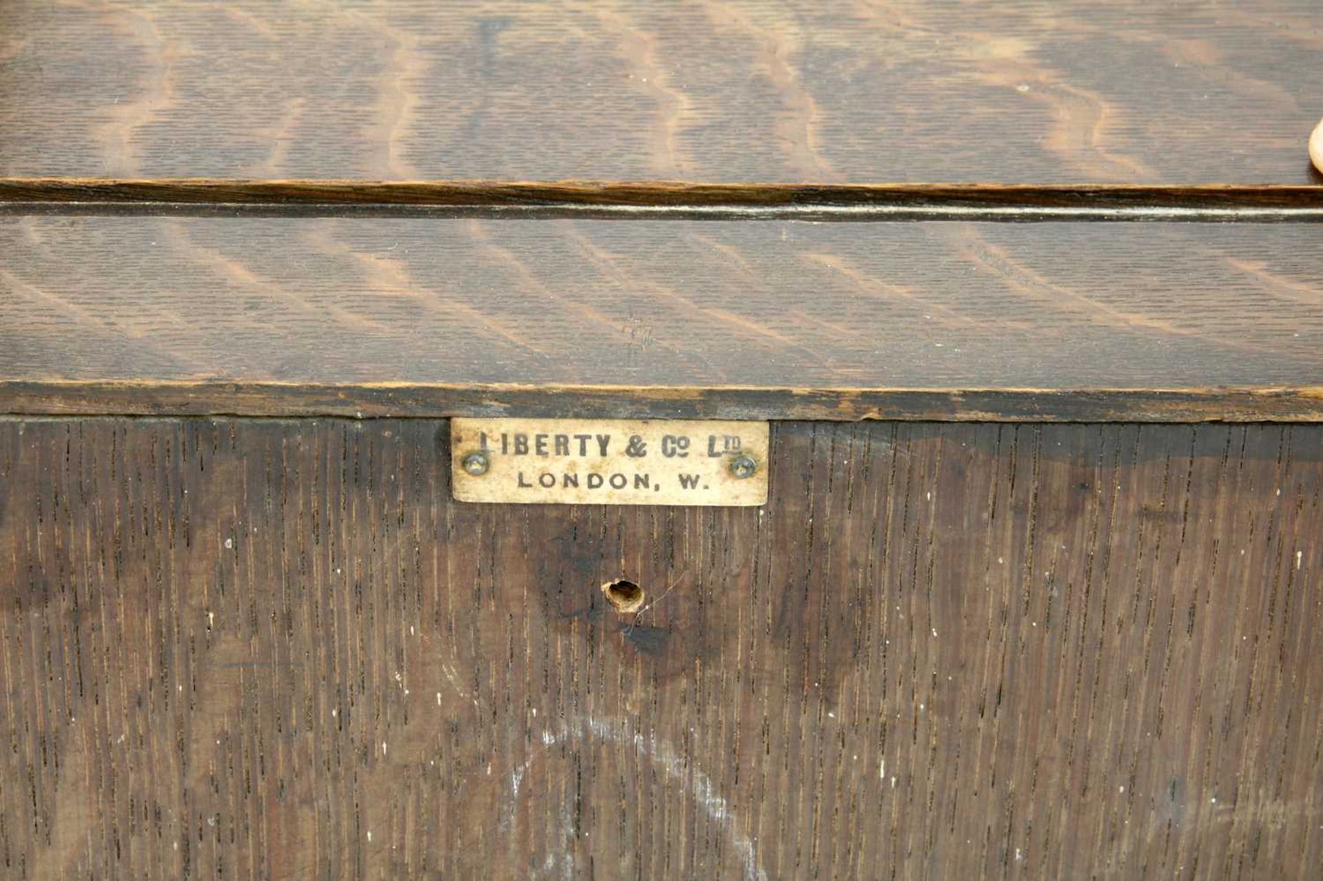 An oak wall-mounted cabinet by Liberty & Co., - Image 4 of 5