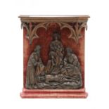 A Flemish carved walnut relief,