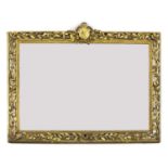 A carved giltwood framed mirror,