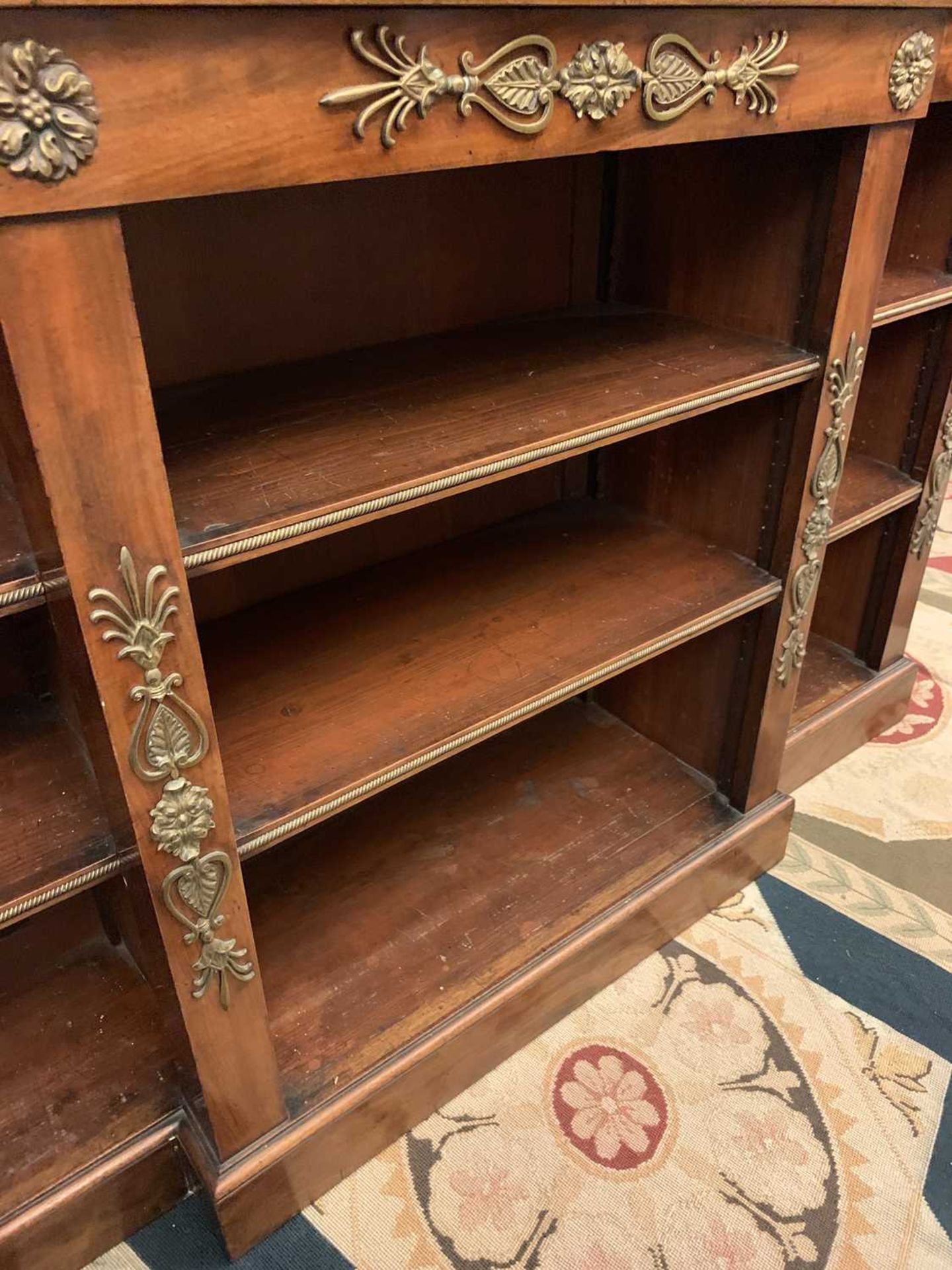 A French Empire mahogany breakfront bookcase, - Image 26 of 41