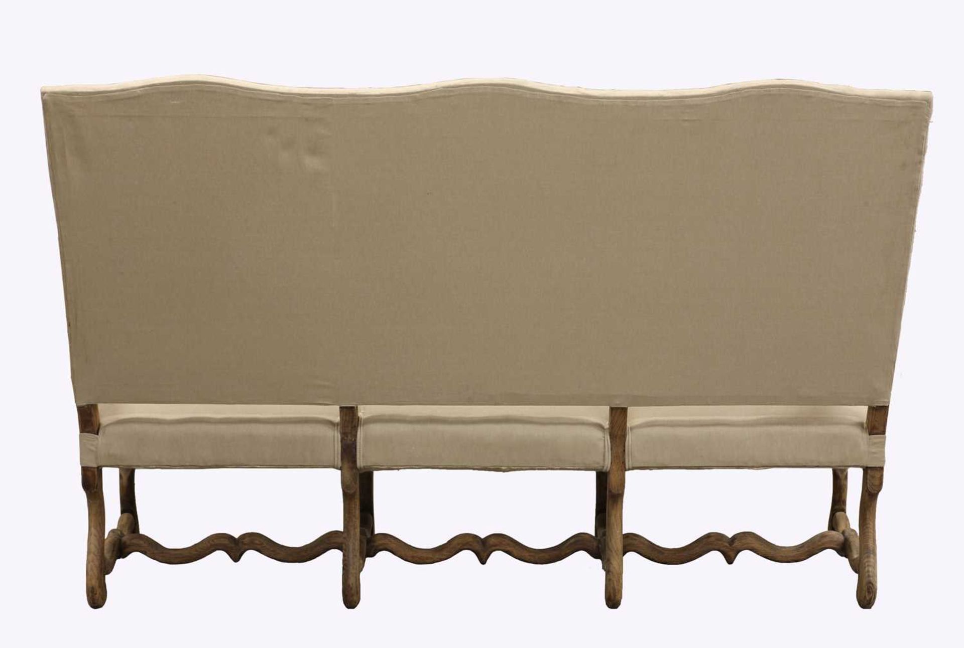 A French bleached oak three-seater sofa, - Image 3 of 6