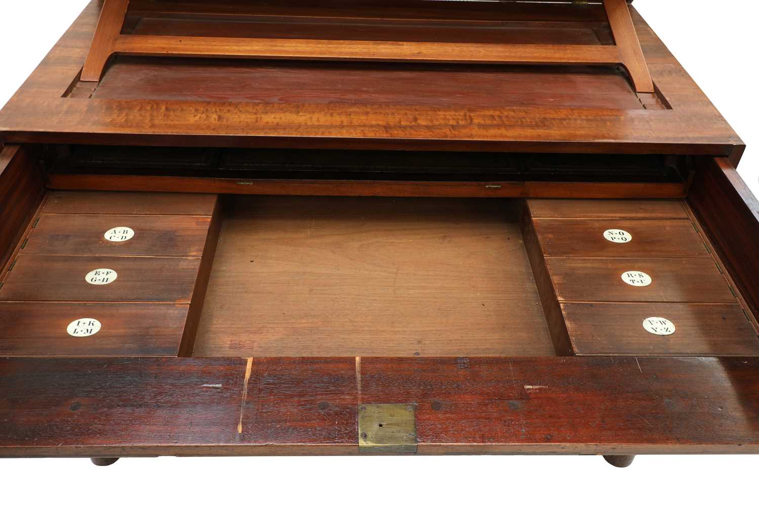 A George III mahogany architect's desk/secretaire, - Image 8 of 30