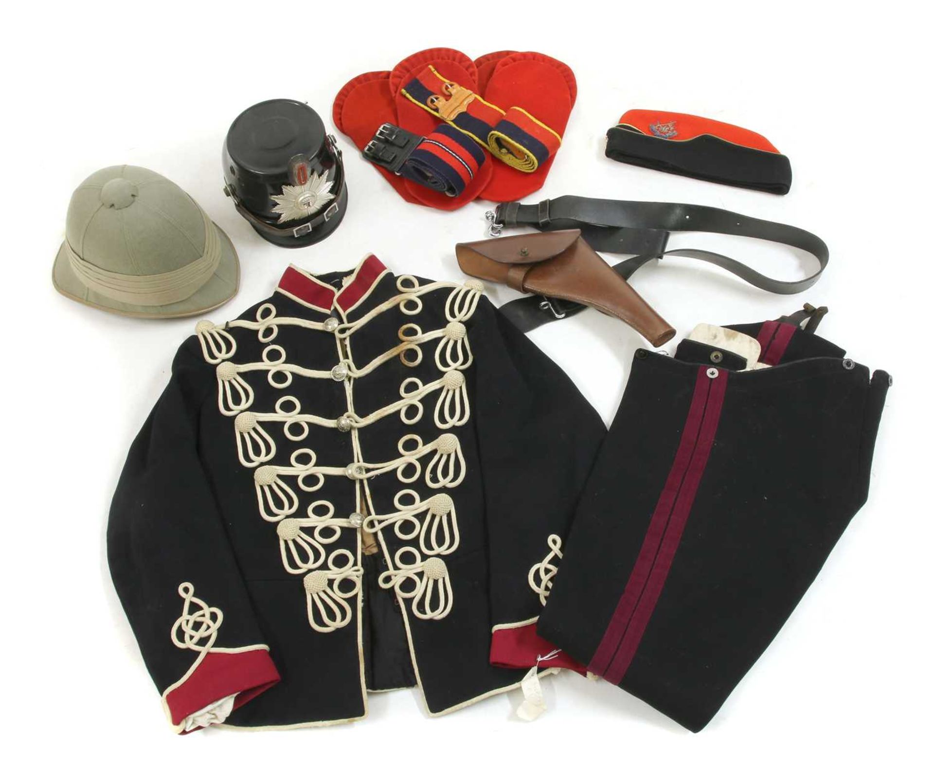 Various military uniform and headgear,