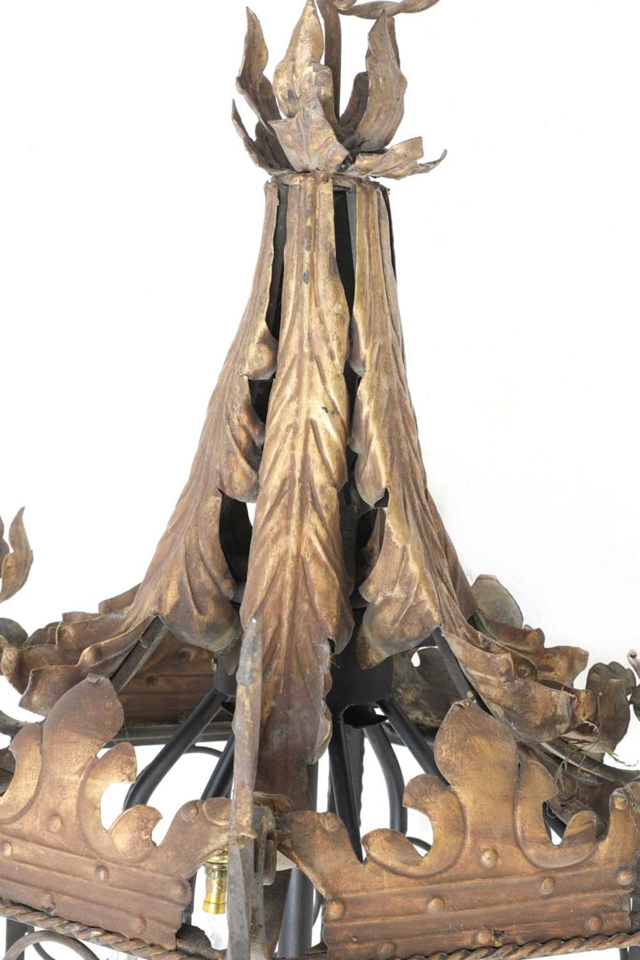 A large Spanish iron lantern, - Image 2 of 3