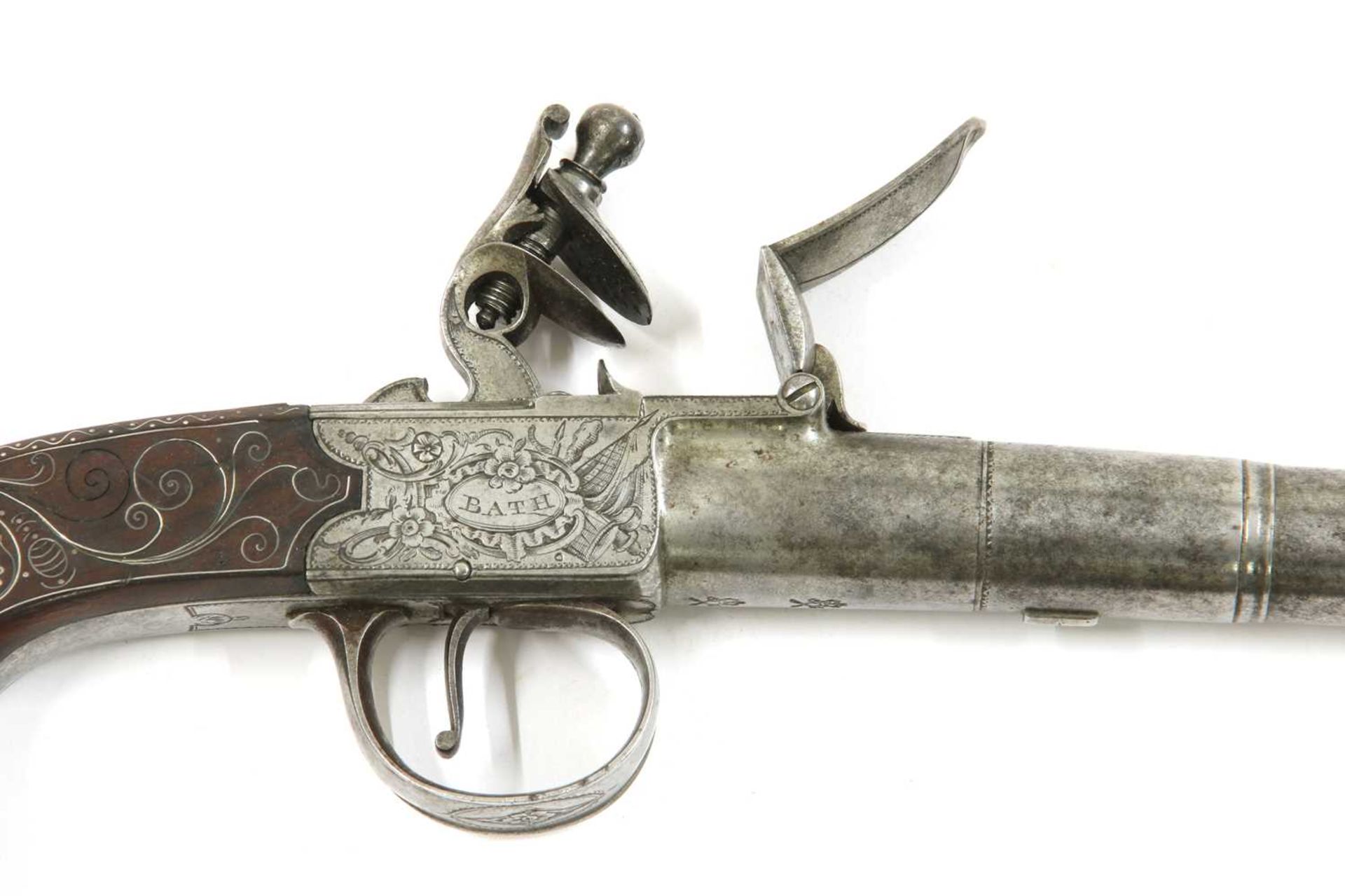 A pair of boxlock flintlock pistols - Image 3 of 6