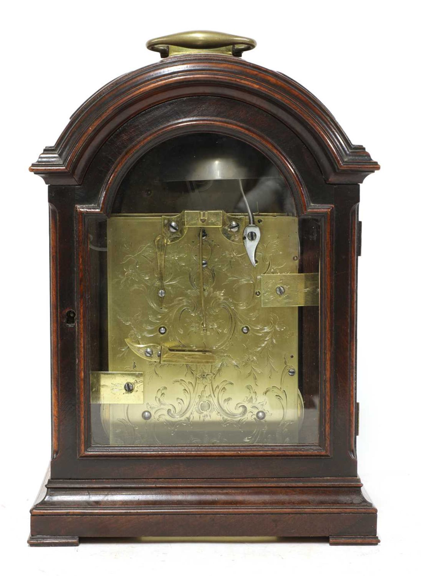 A George III mahogany eight-day bracket clock by Daniel Vauguion, - Image 3 of 8