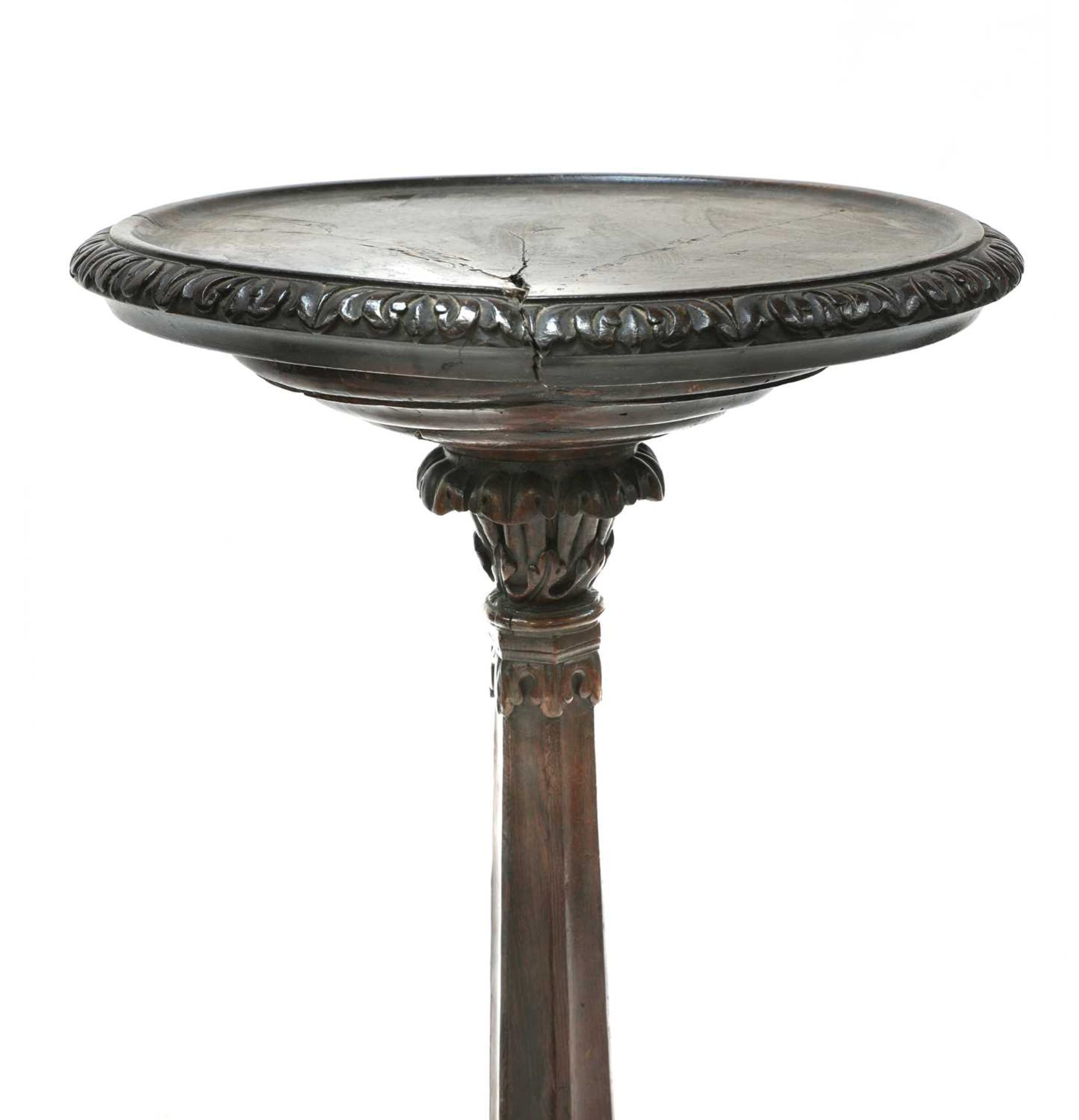 A near pair of Anglo-Indian padouk tripod tables, - Image 8 of 10