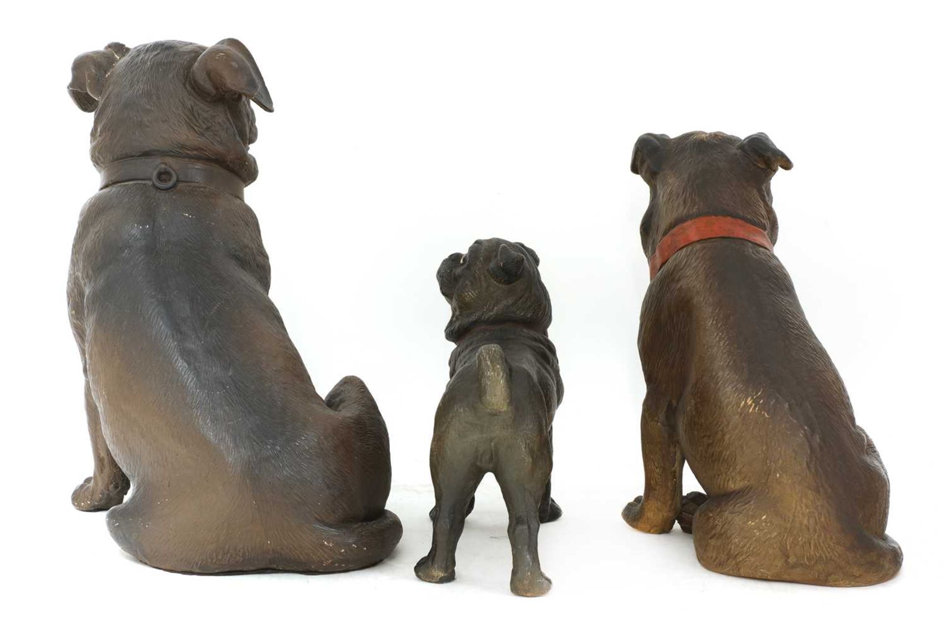 A German terracotta figure of a seated pug, - Image 3 of 4