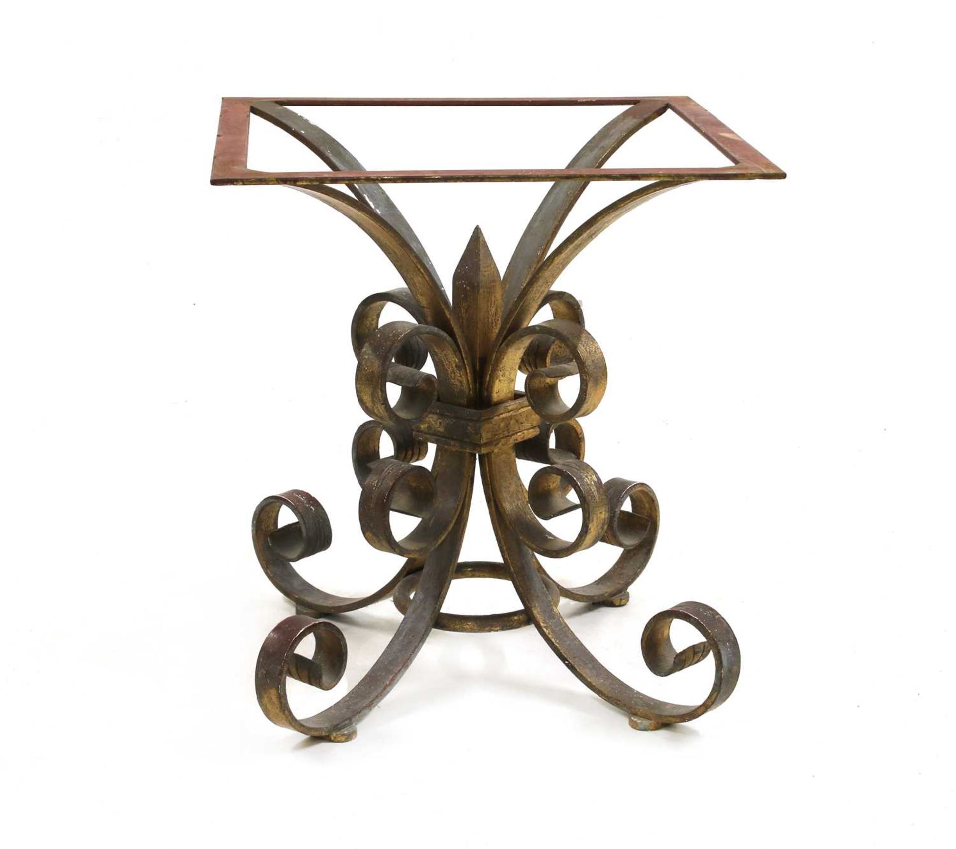 A French wrought iron centre table, - Image 3 of 3