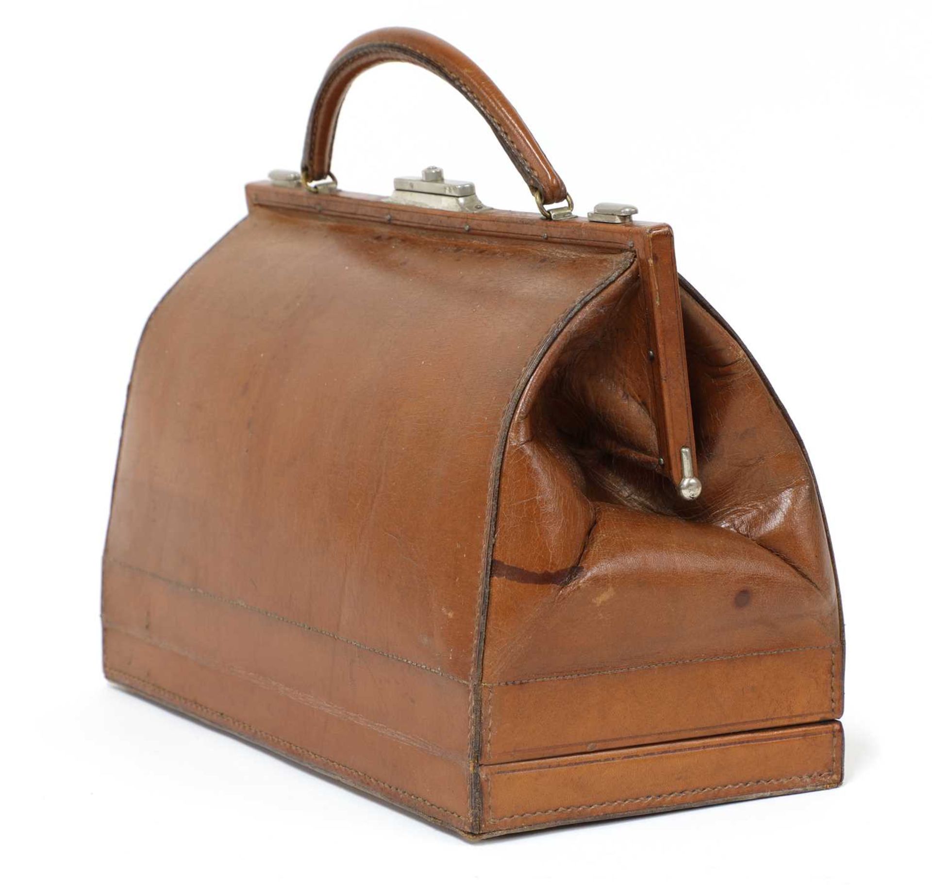 A good leather vanity handbag, - Bild 5 aus 5