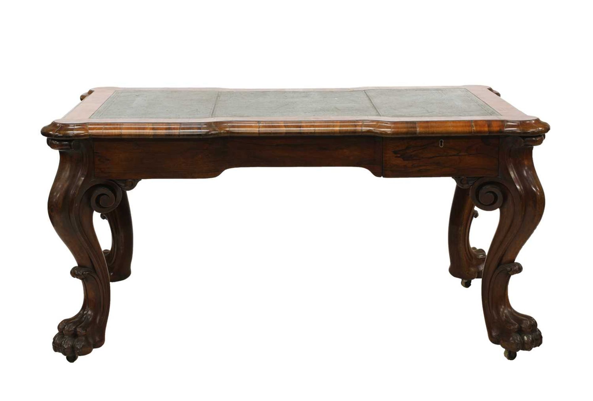 A goncalo alves library table, - Image 6 of 7