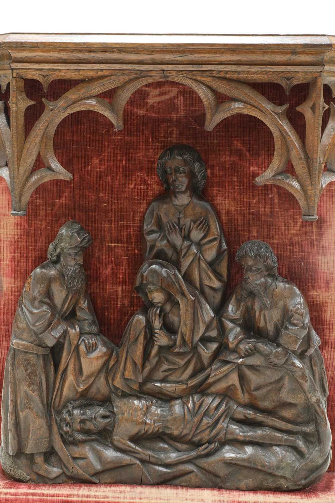 A Flemish carved walnut relief, - Image 4 of 4