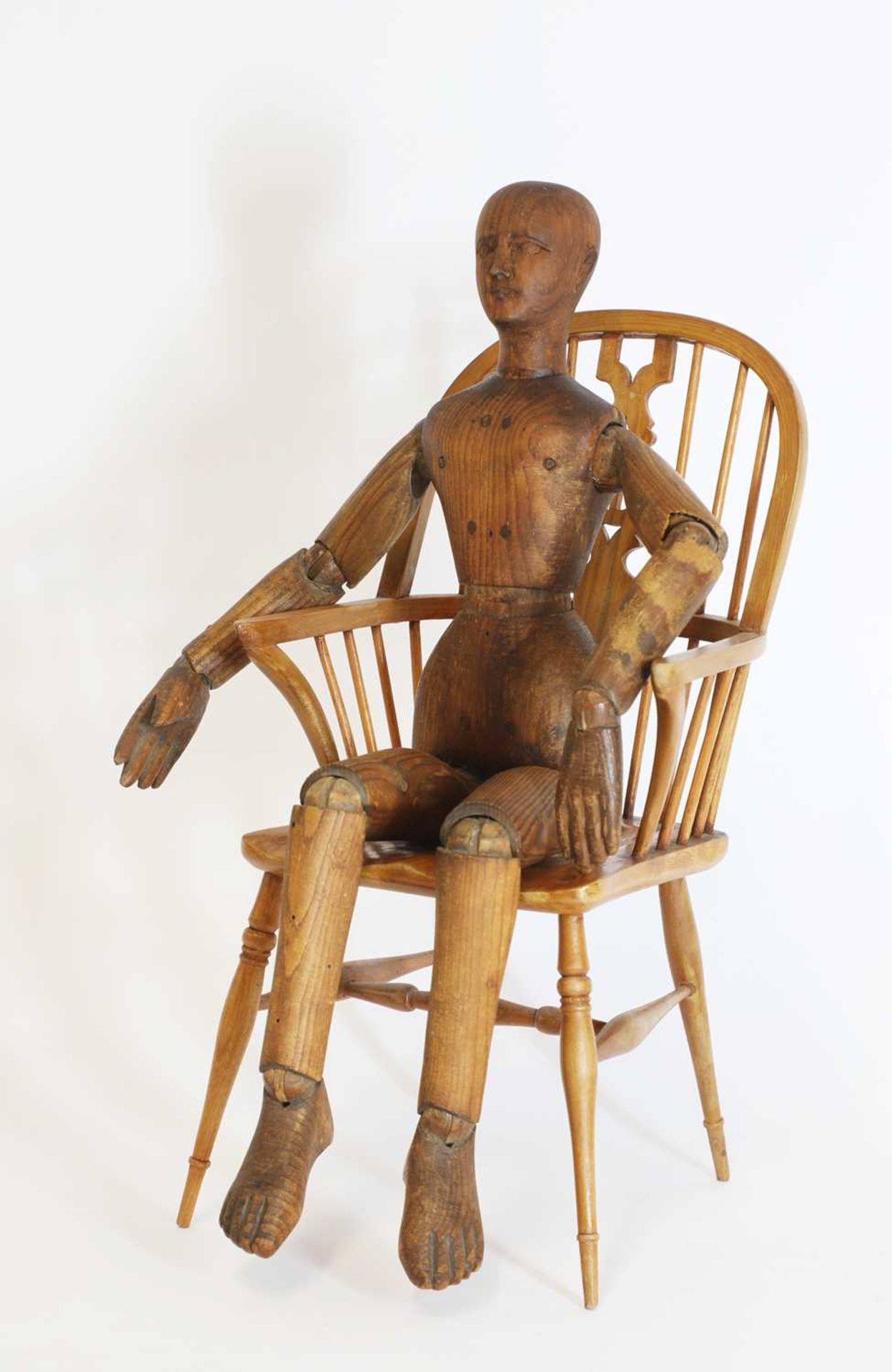 A French carved pine artist's lay figure, - Image 5 of 8