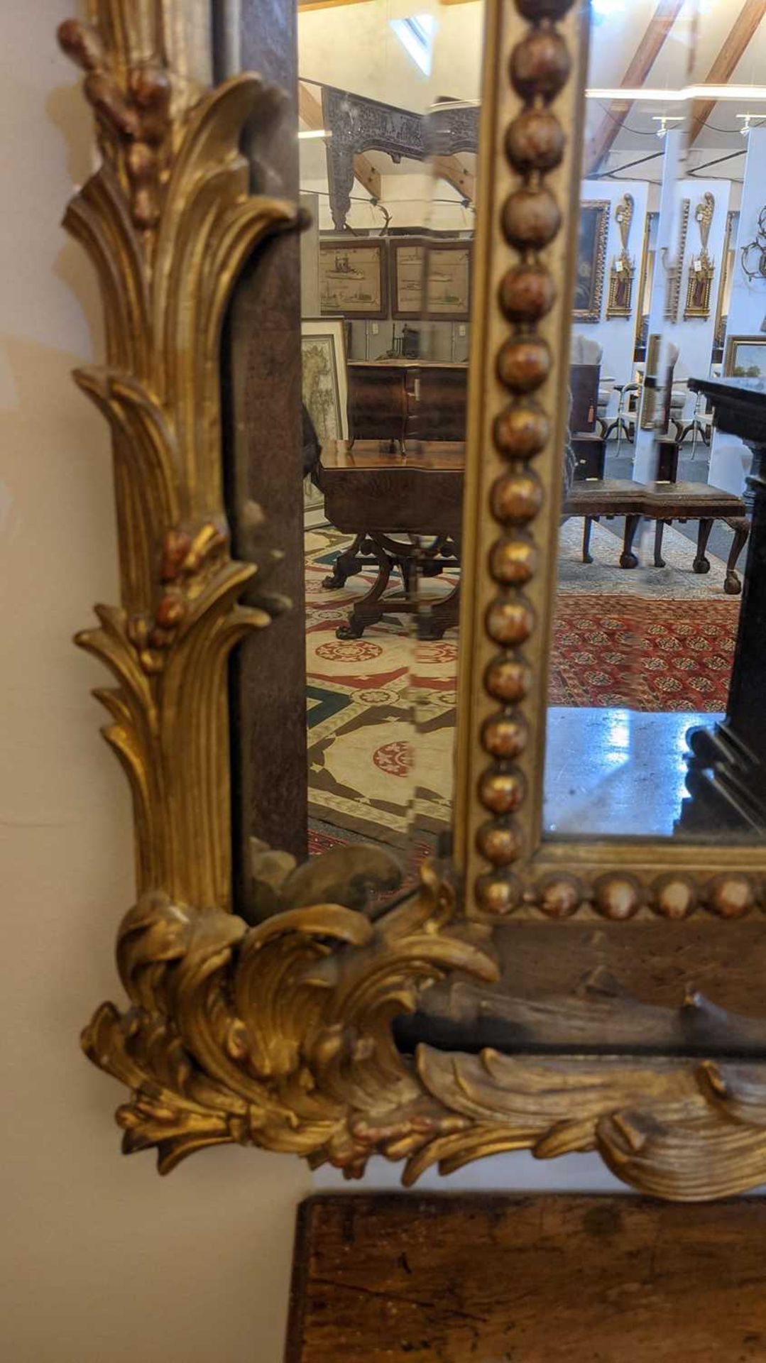 A French carved giltwood and composition wall mirror, - Image 9 of 13