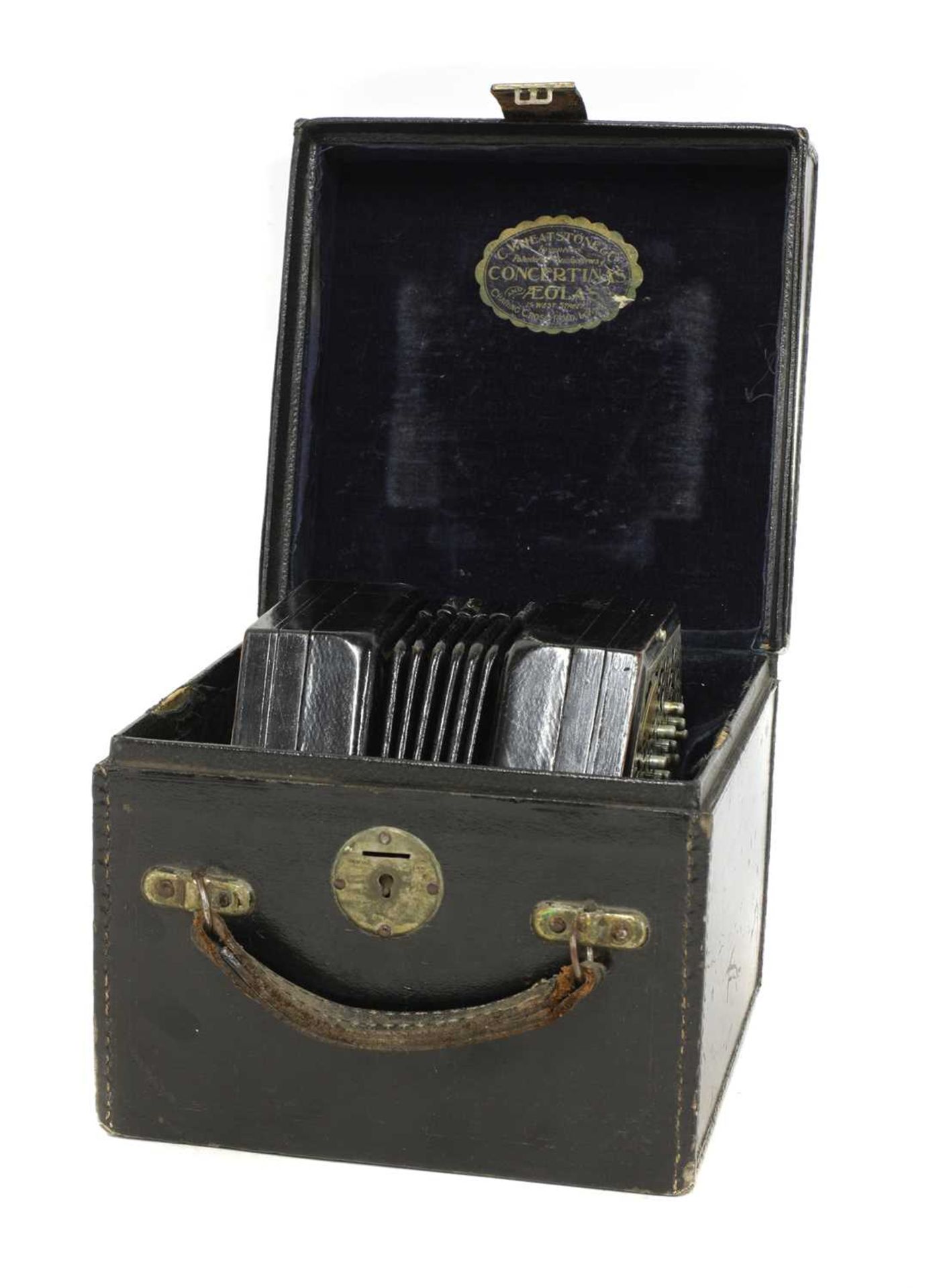 A Wheatstone thirty-seven key concertina, - Image 7 of 16
