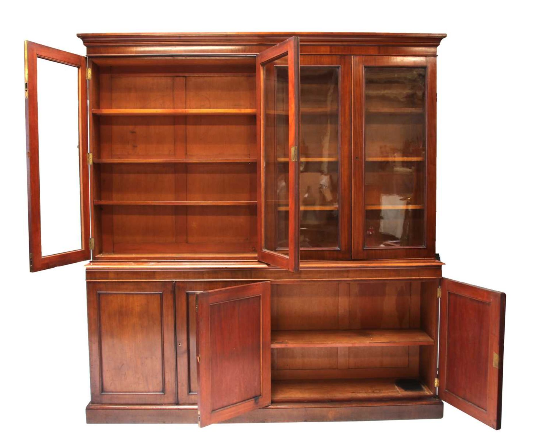 A Victorian mahogany library bookcase, - Image 2 of 7