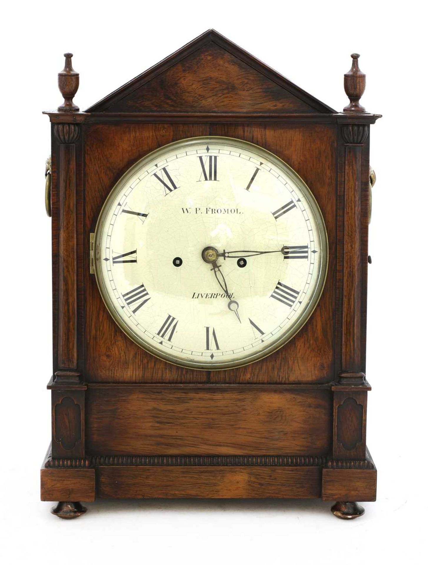 A rosewood cased bracket clock,