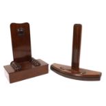 Two mahogany plate stands,