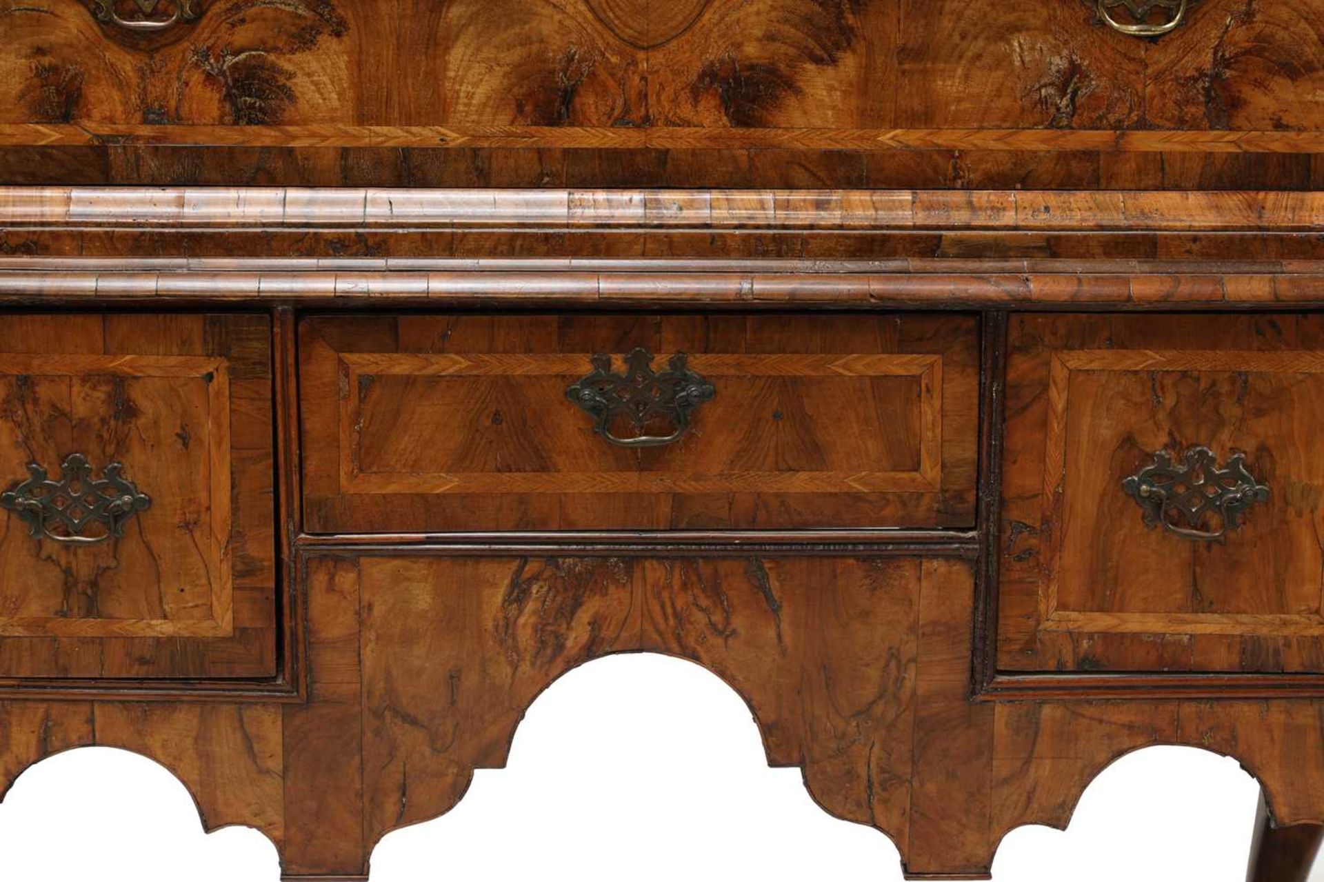 A Queen Anne walnut chest on stand, - Image 6 of 8