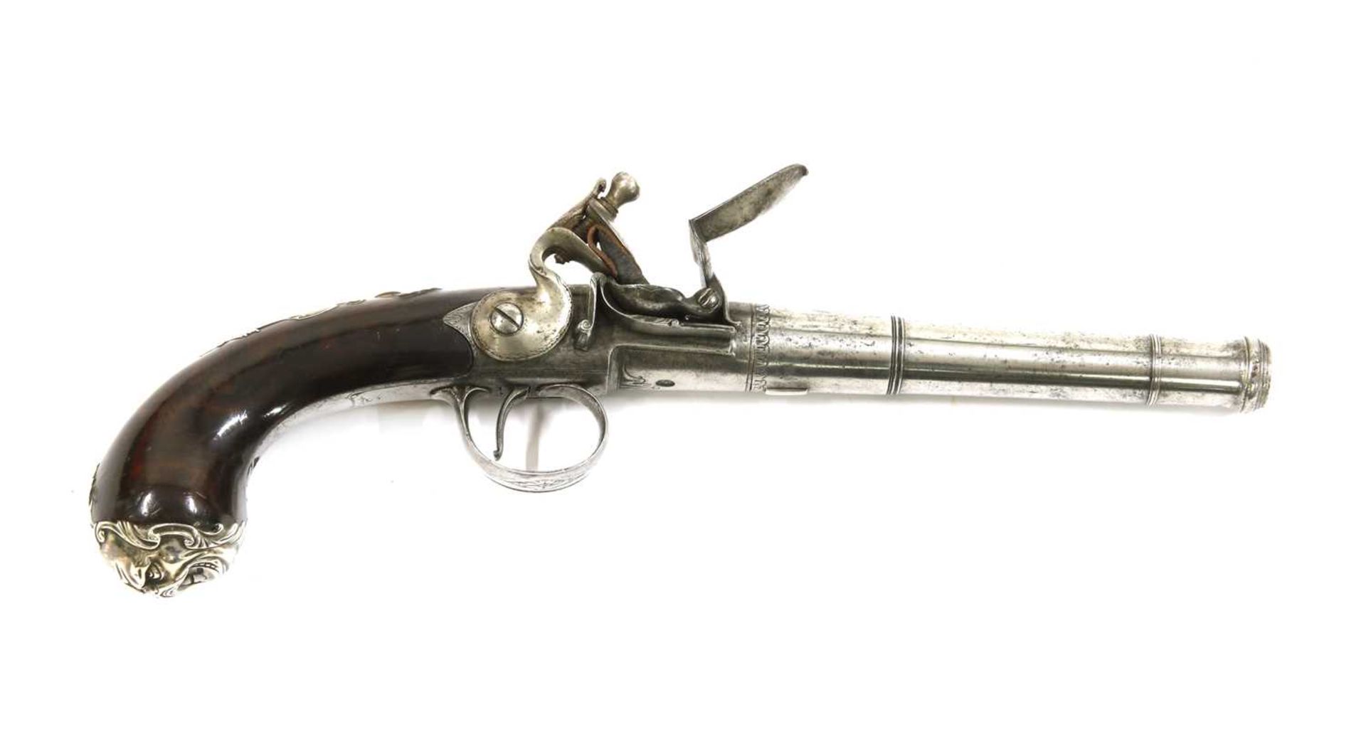 A pair of Queen Anne-style flintlock pistols, - Image 4 of 17