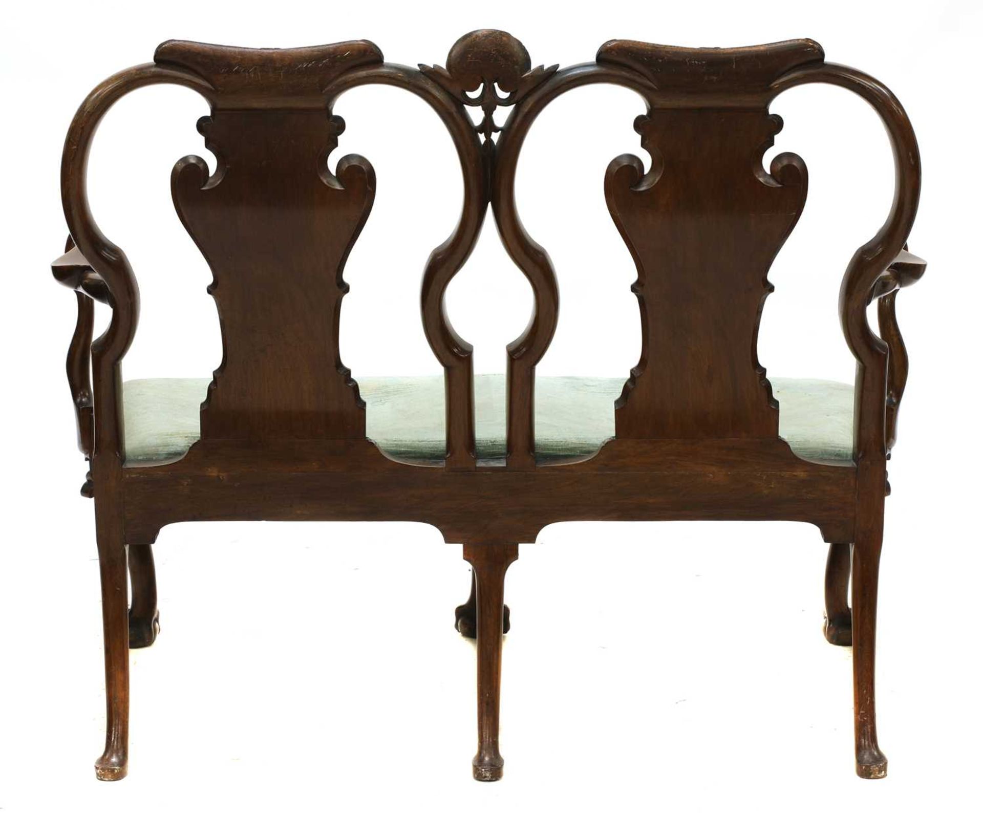 A George II-style walnut two-seater settee, - Image 4 of 10