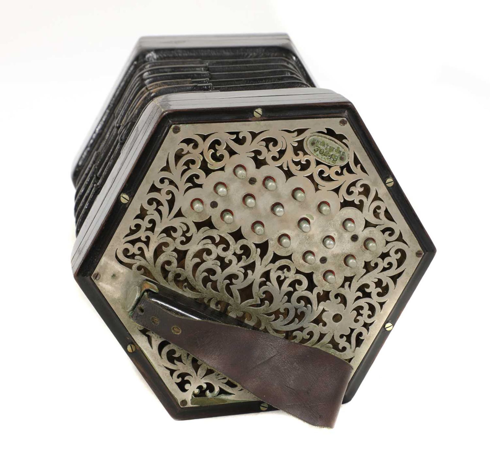 A Wheatstone thirty-seven key concertina, - Image 5 of 16