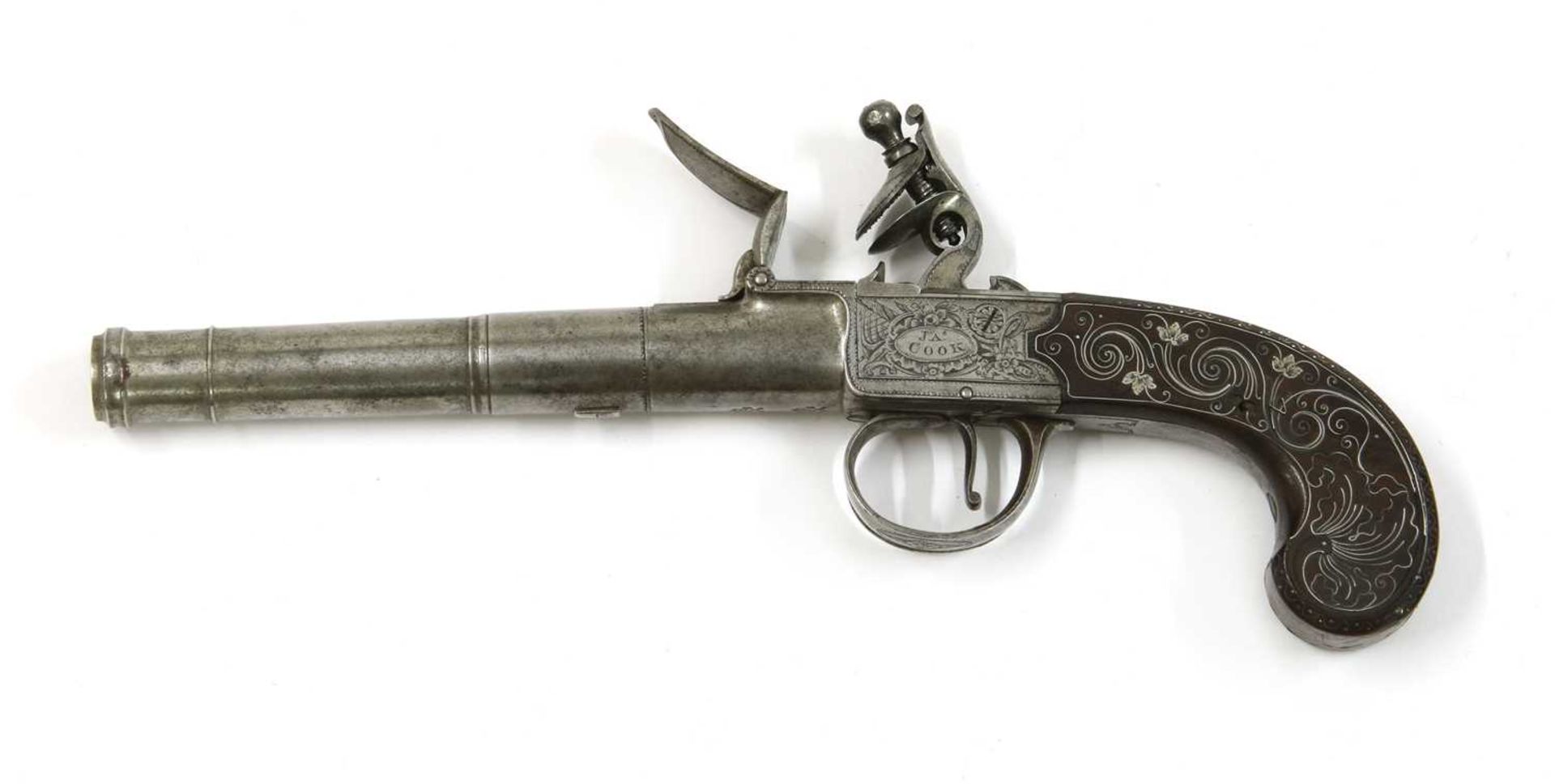 A pair of boxlock flintlock pistols - Image 6 of 6