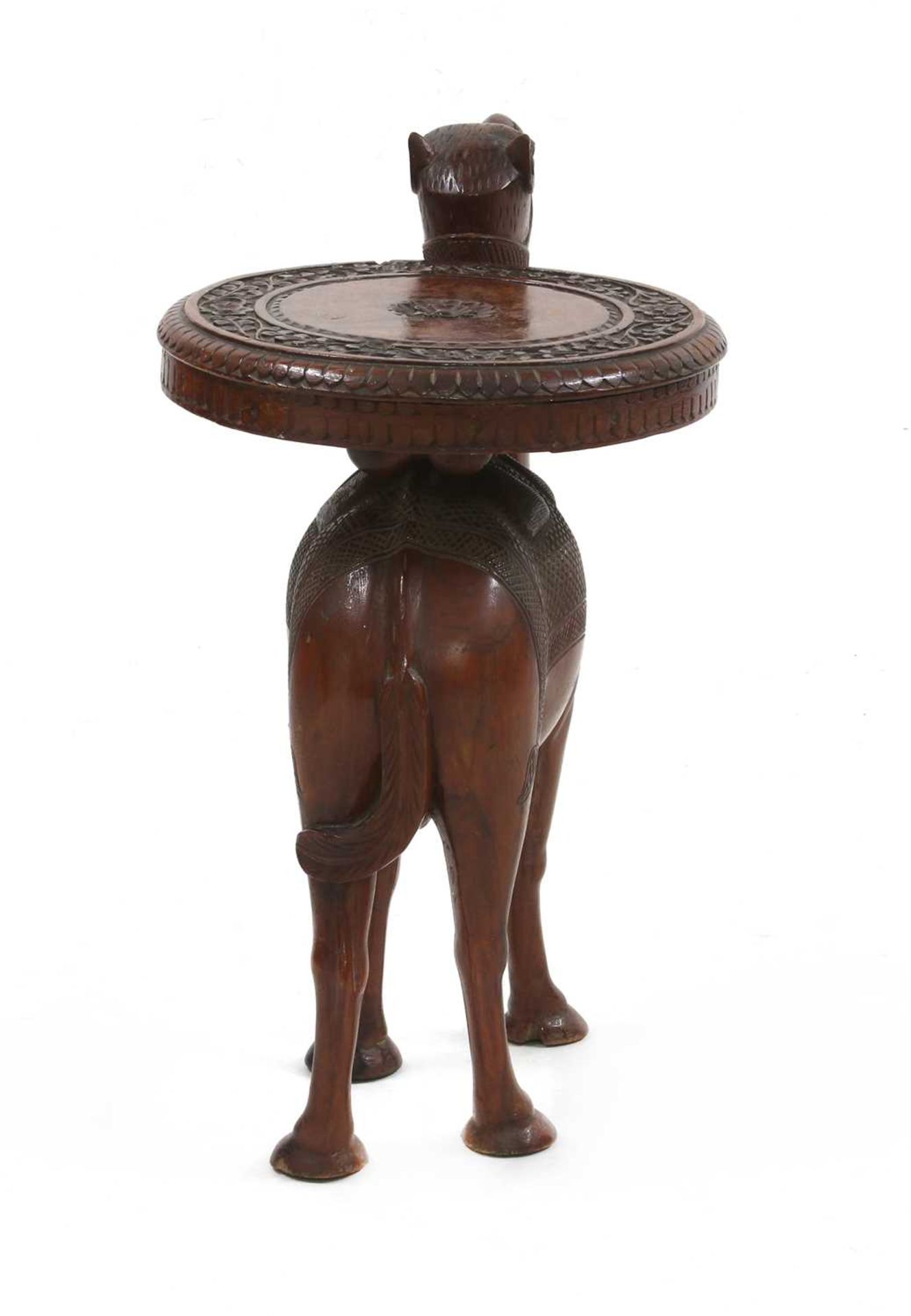 An Indian carved teak occasional table, - Image 3 of 4