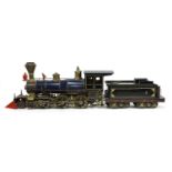 A 3½in gauge O S Porter 2-6-0 live steam coal fired Mogul locomotive and tender,