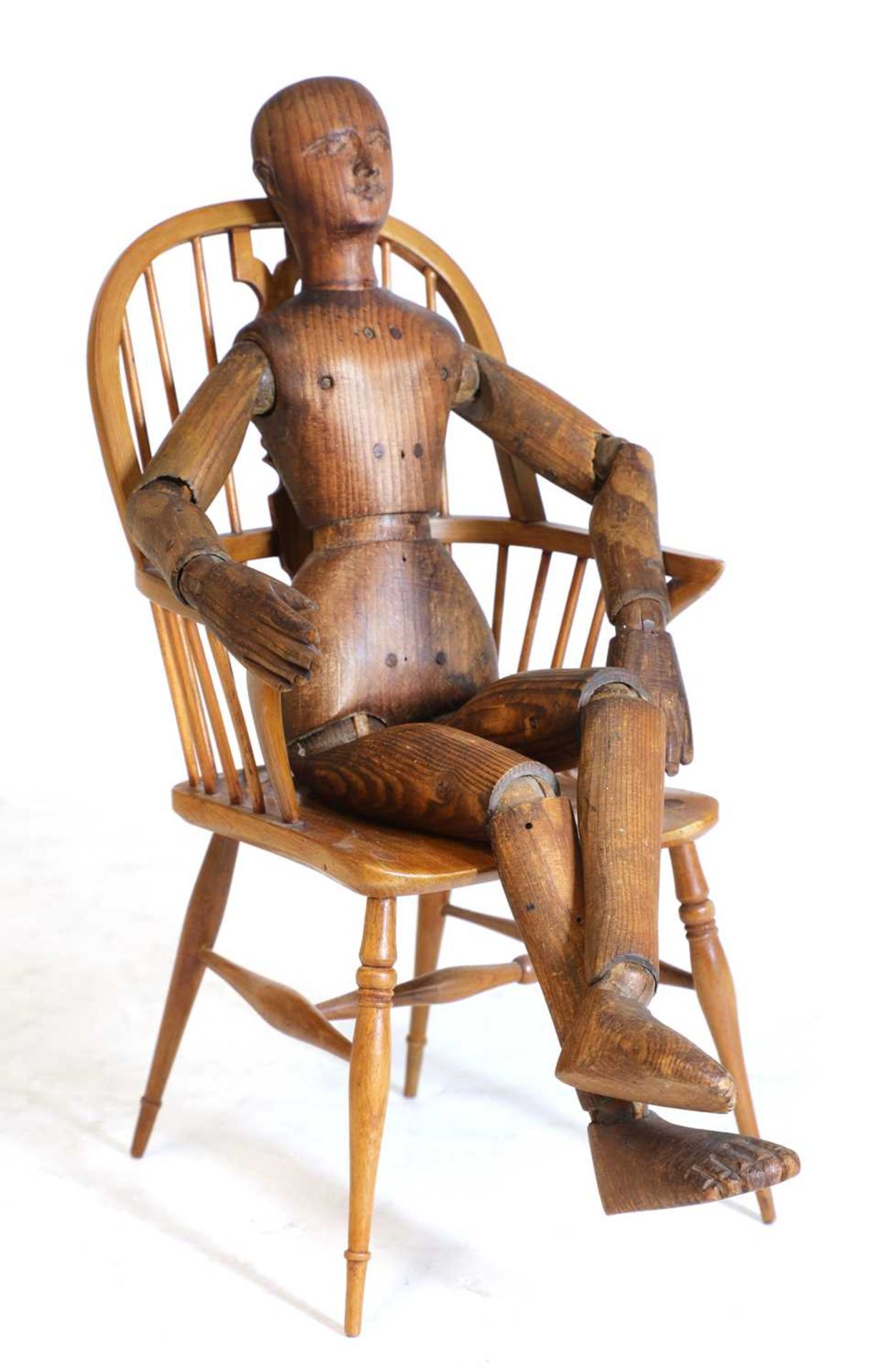 A French carved pine artist's lay figure, - Image 3 of 8